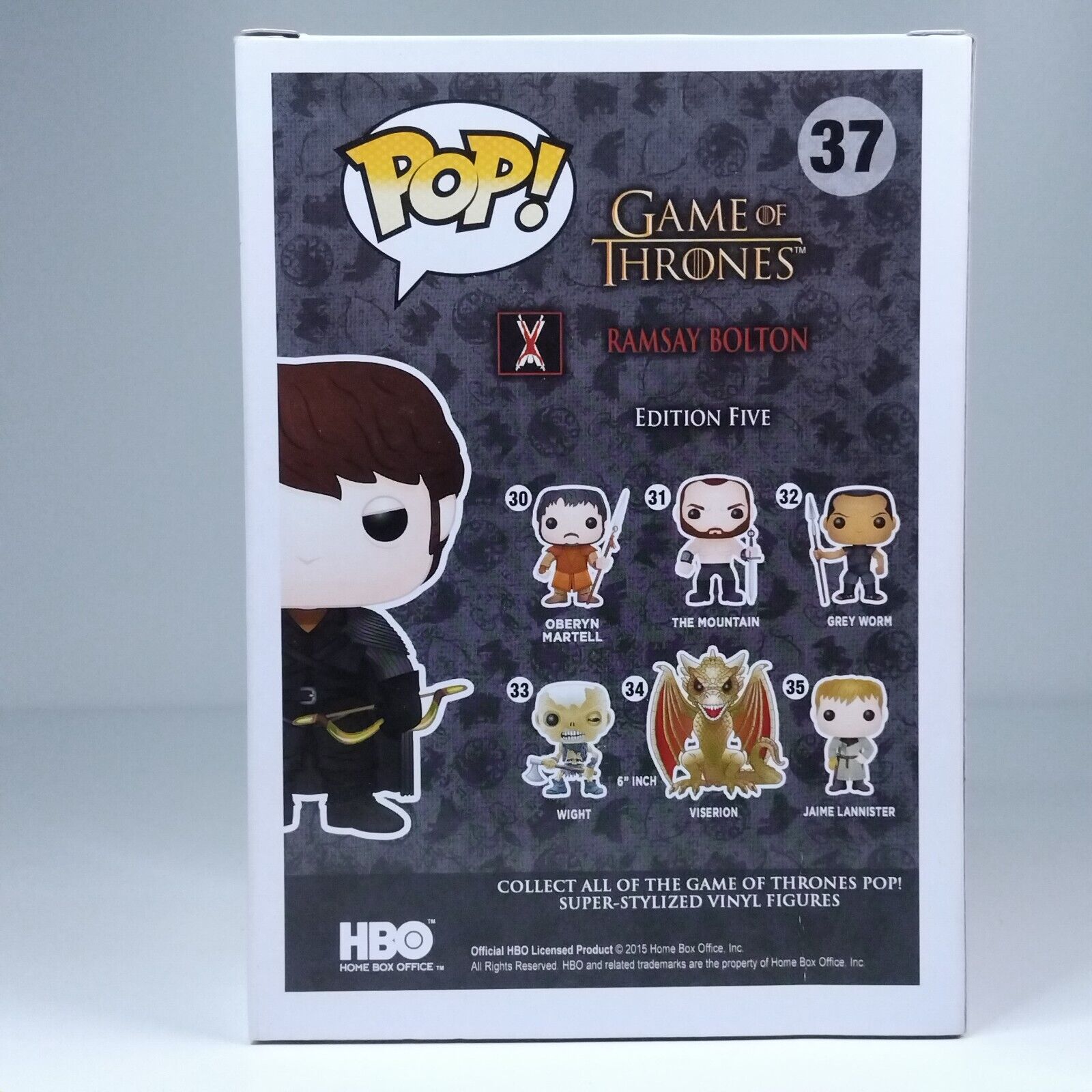 Funko Pop! TV Game of Thrones Ramsay Bolton Signed Iwan Rheon COA #37 WS