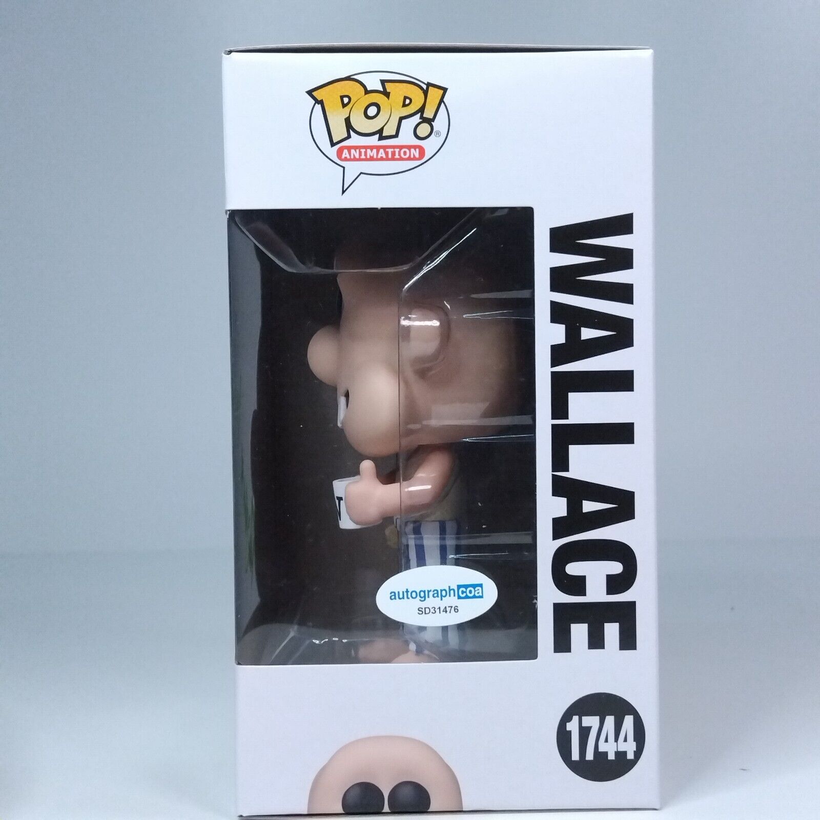 Funko Pop! Animation Wallace & Gromit Signed Ben Benjamin Whitehead COA #1744 WS