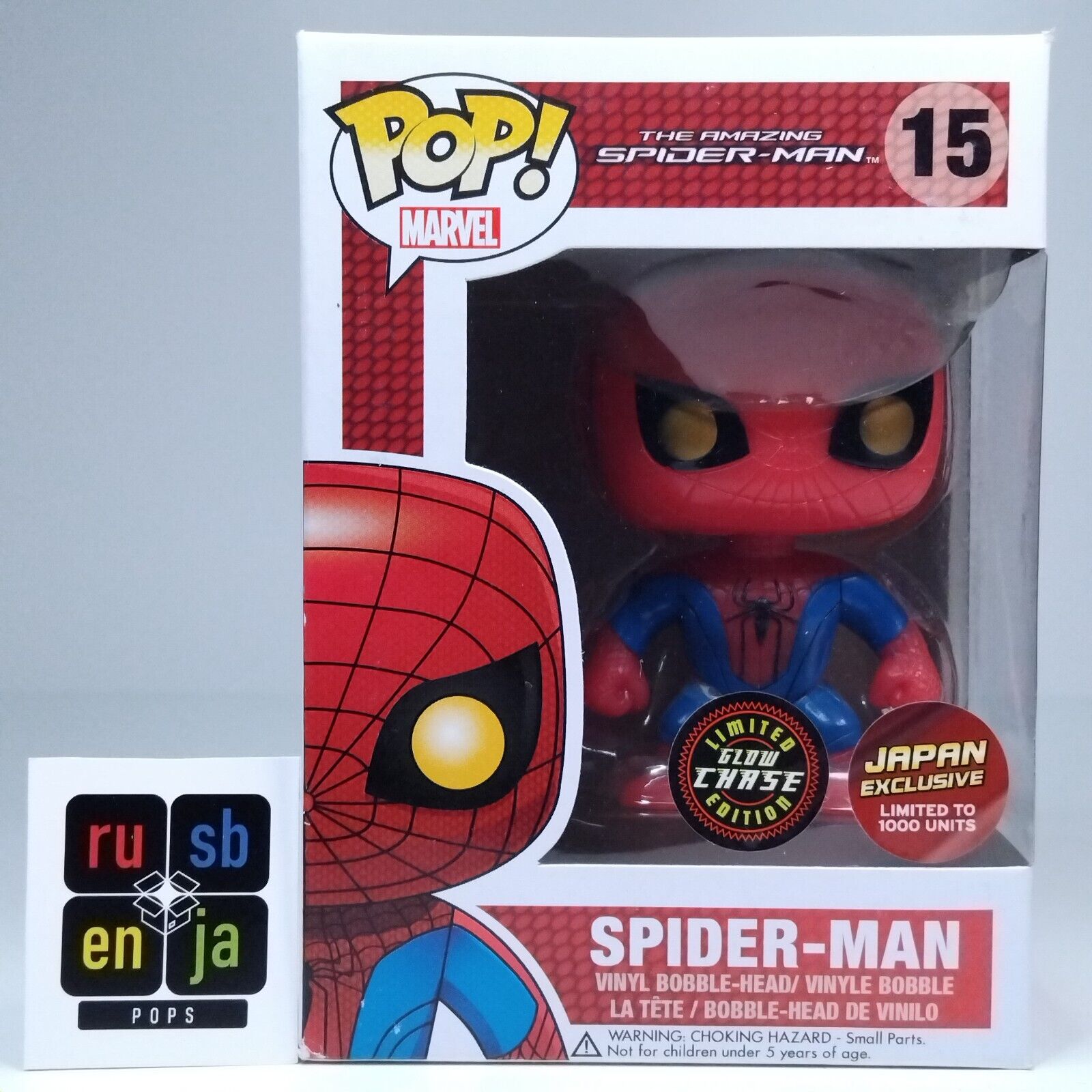 Funko Pop! Marvel Amazing Spider-Man Glow Chase Japan Exclusive 1,000 Pcs #15