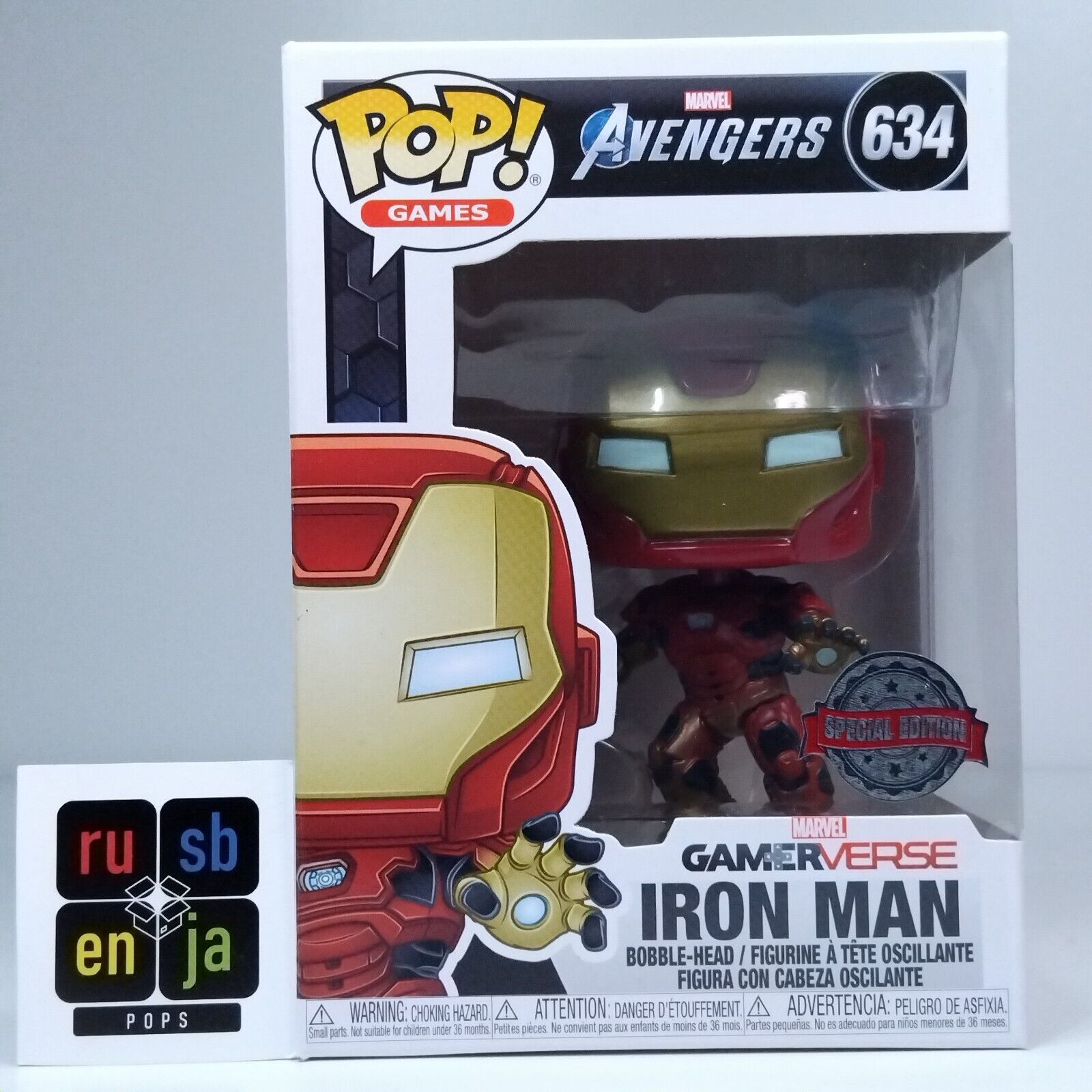 Funko Pop! Marvel Games Gamerverse Avengers Iron Man Special Edition #634