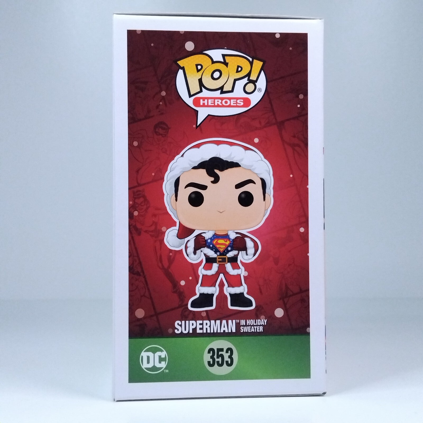 Funko Pop! DC Heroes Superman Holiday Sweater Flocked Special Edition #353