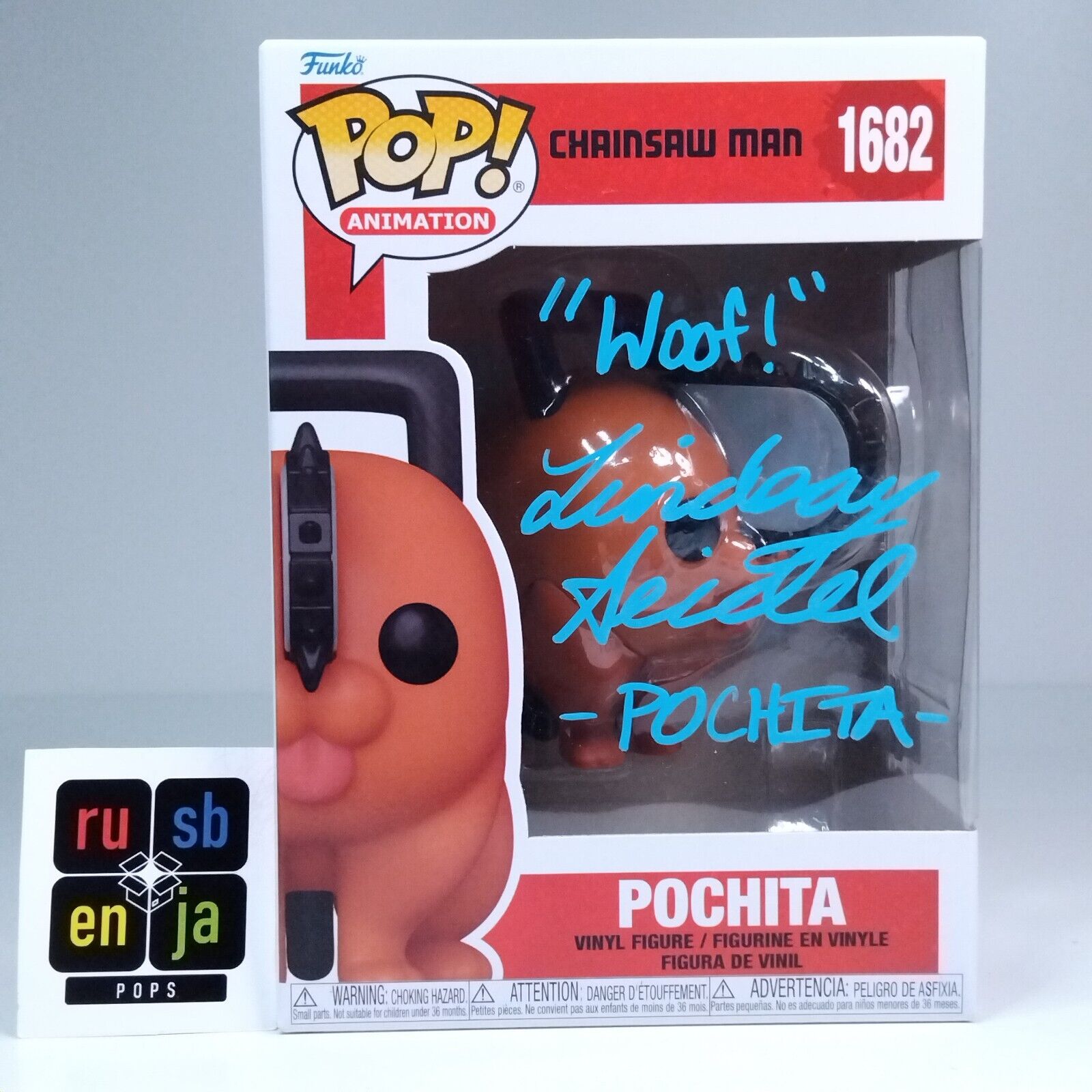 Funko Pop! Anime Chainsaw Man Pochita Signed Lindsey Seidel COA #1682