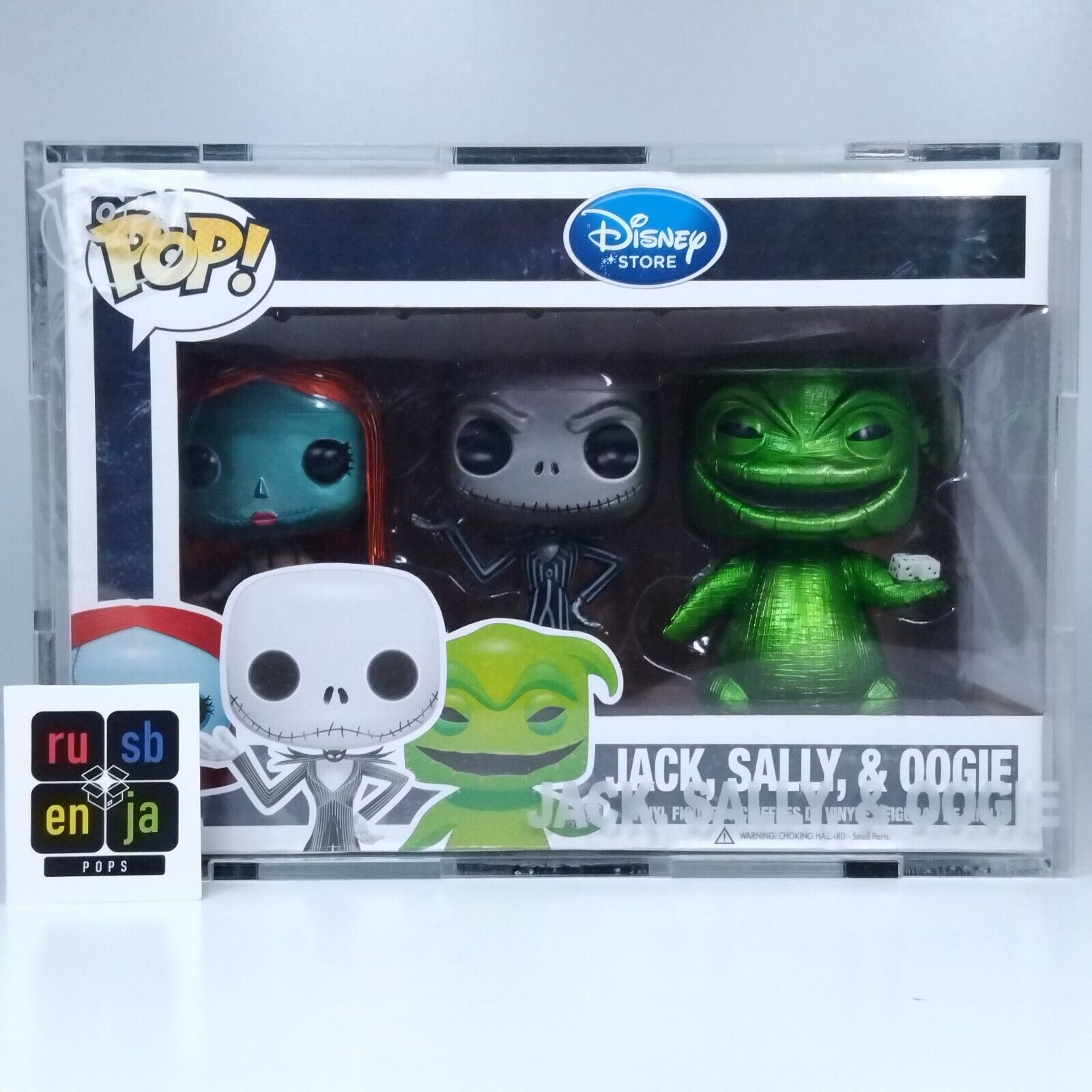 Funko Pop! Nightmare Before Christmas Jack Sally Oogie Metallic MISSING STICKER