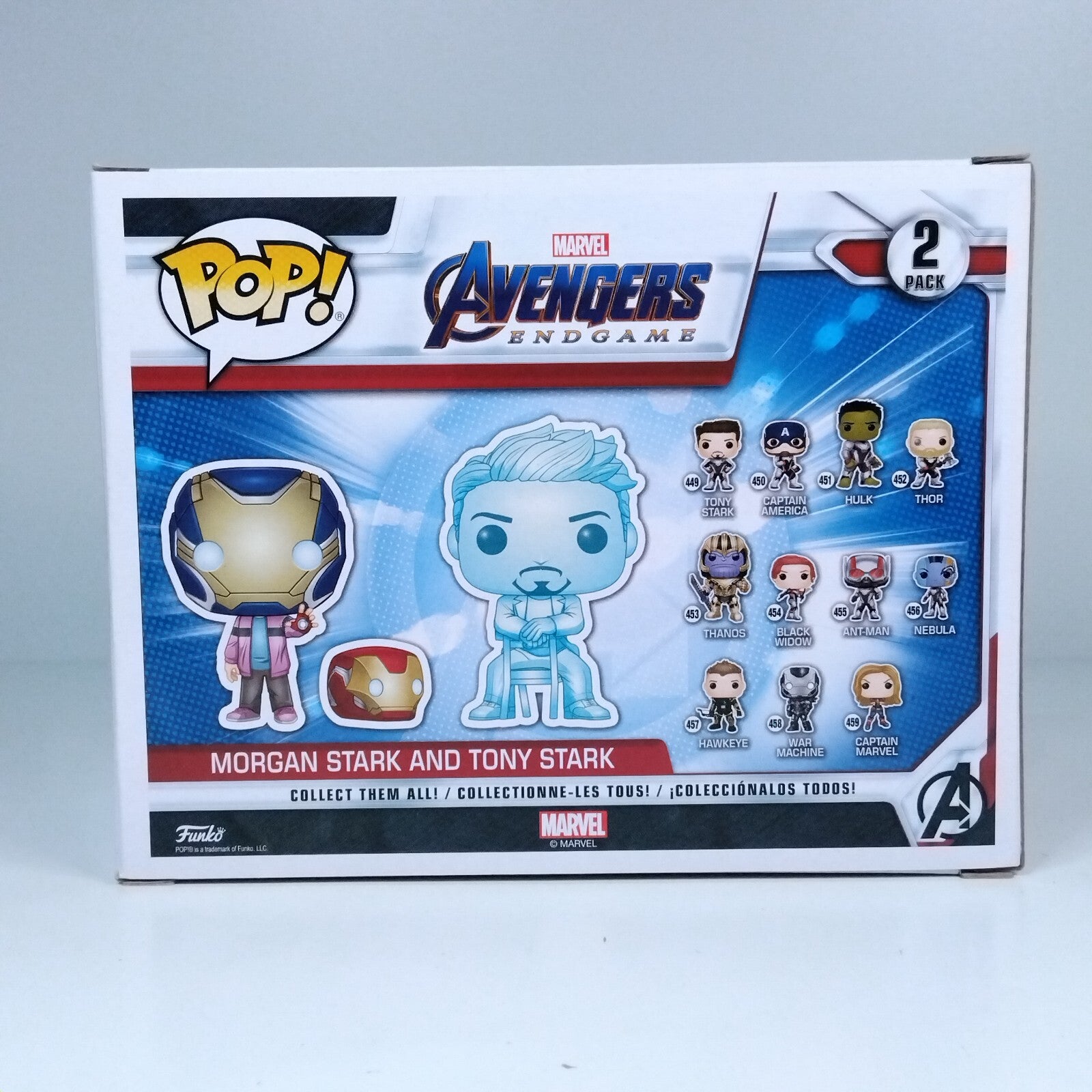 Funko Pop! Marvel Avengers Endgame Morgan Stark & Tony Stark Glows 2 Pack