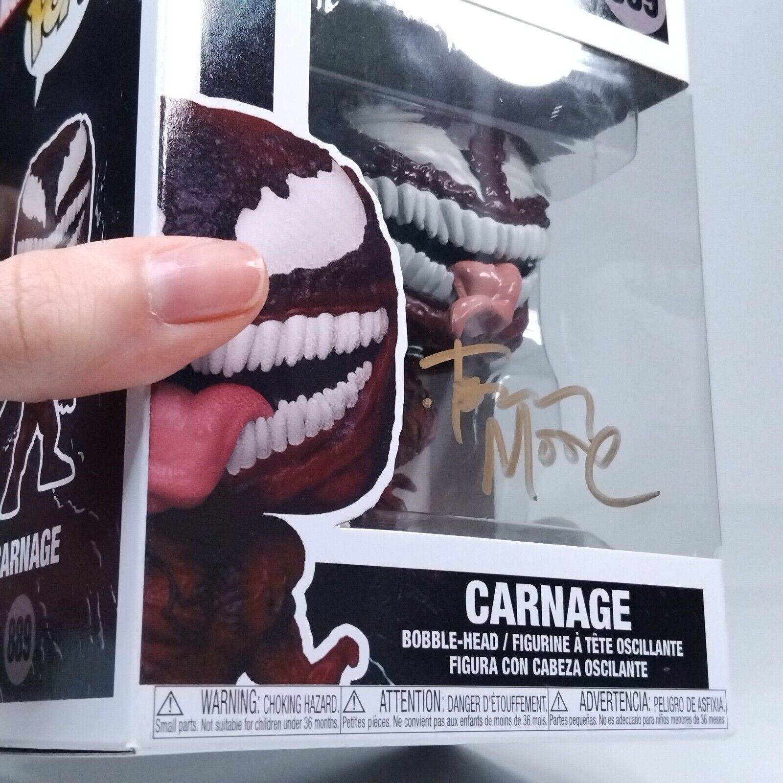 Funko Pop! Marvel Venom Let There Be Carnage Signed Tony Moore COA #889