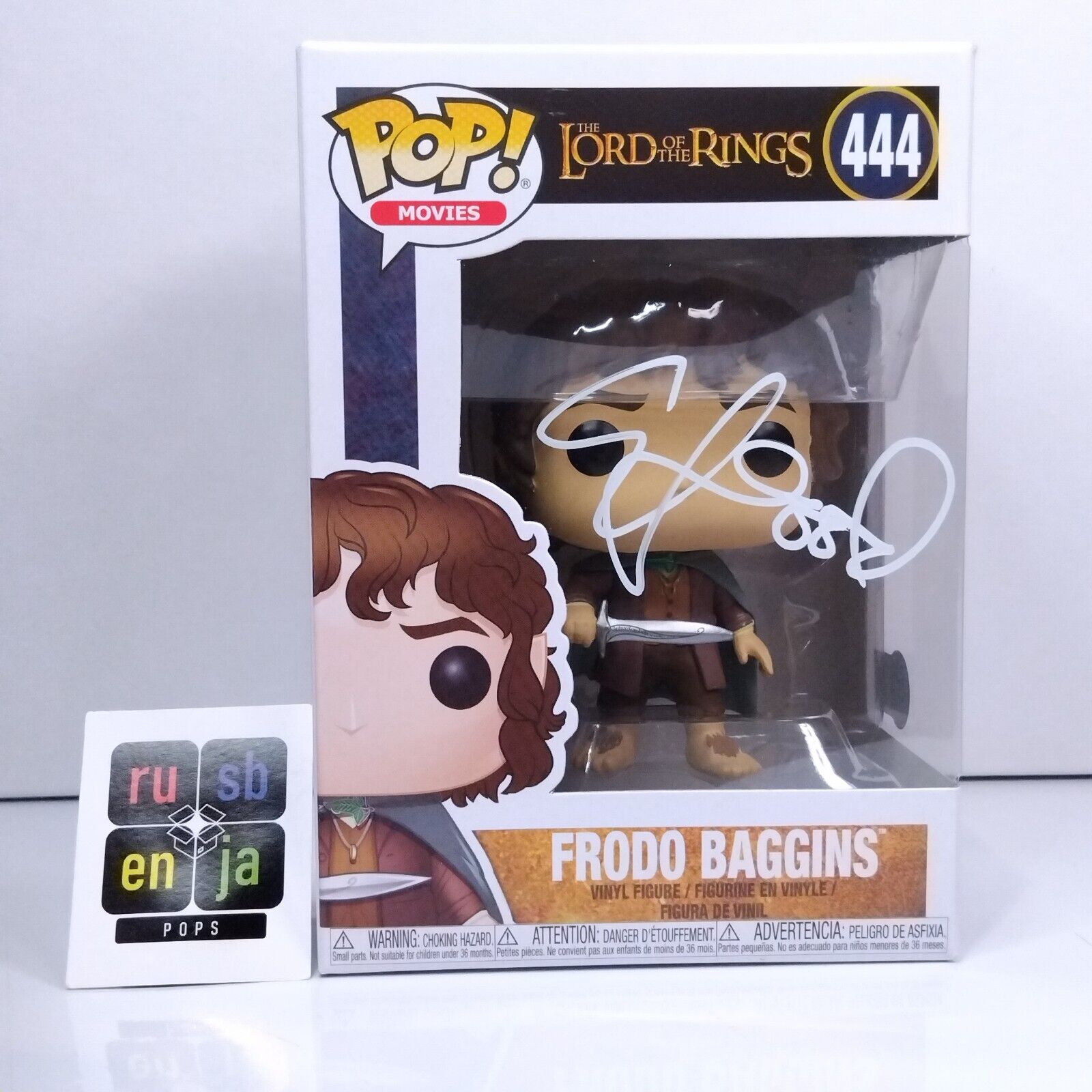 Funko Pop! Movies Lord of the Rings Frodo Signed Elijah Wood COA #444