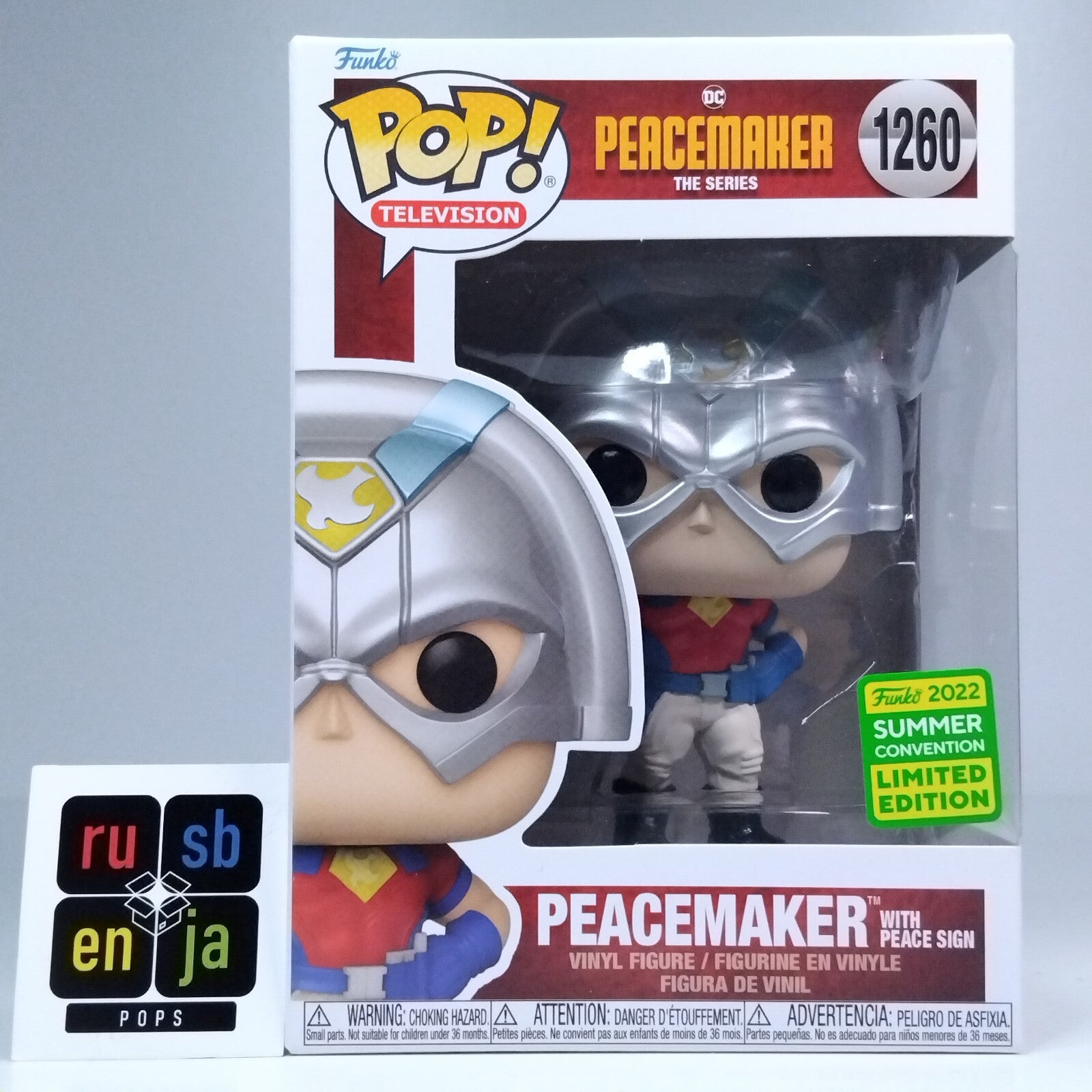 Funko Pop! DC Heroes TV Peacemaker with Peace Sign Limited Edition #1260