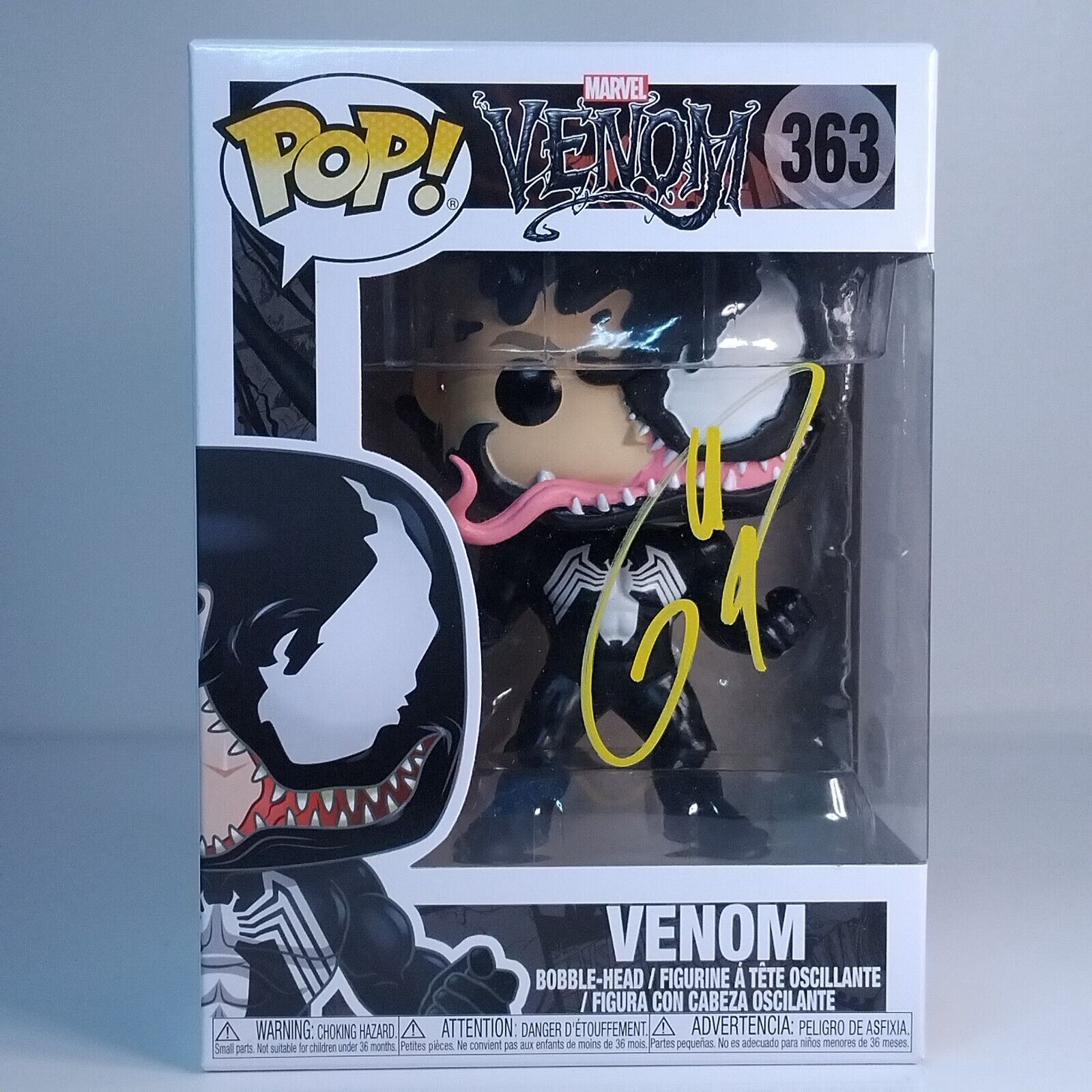 Funko Pop! Marvel Venom Signed Tom Hardy COA #363 WS