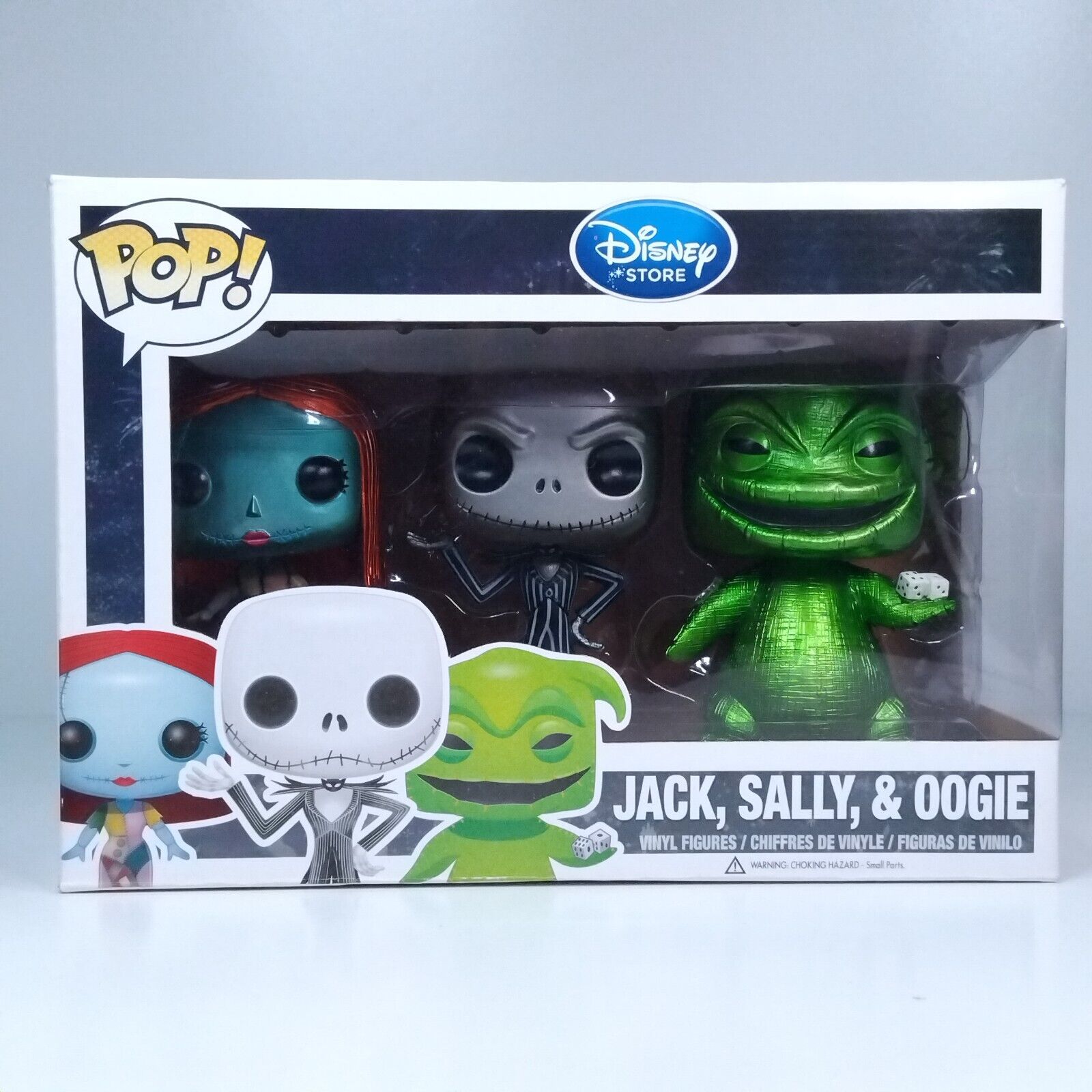 Funko Pop! Nightmare Before Christmas Jack Sally Oogie Metallic MISSING STICKER