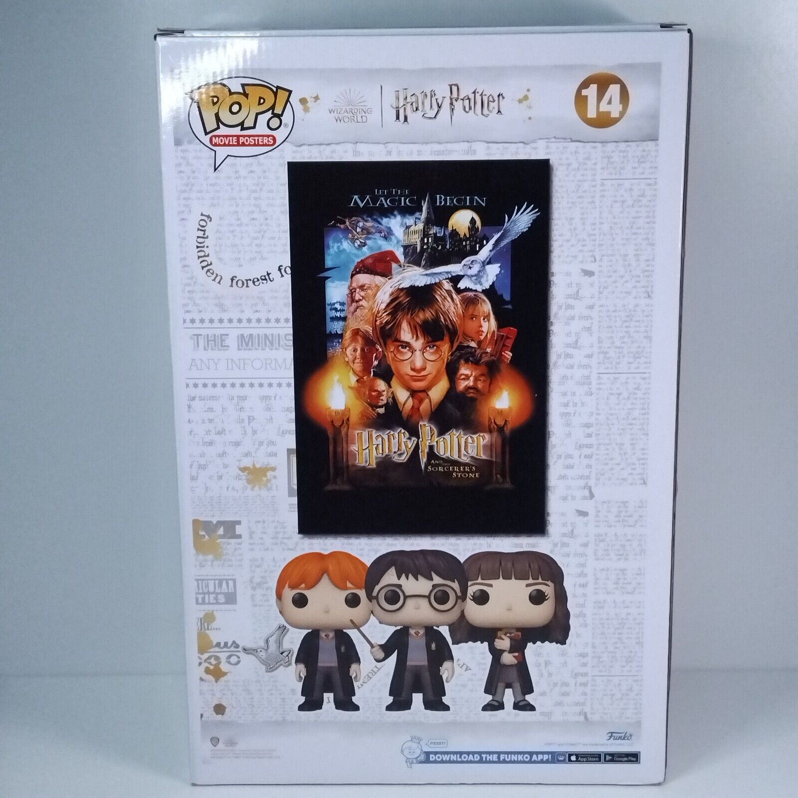 Funko Pop! Harry Potter Movie Posters Ron / Harry / Hermione #14 BOX DAMAGE