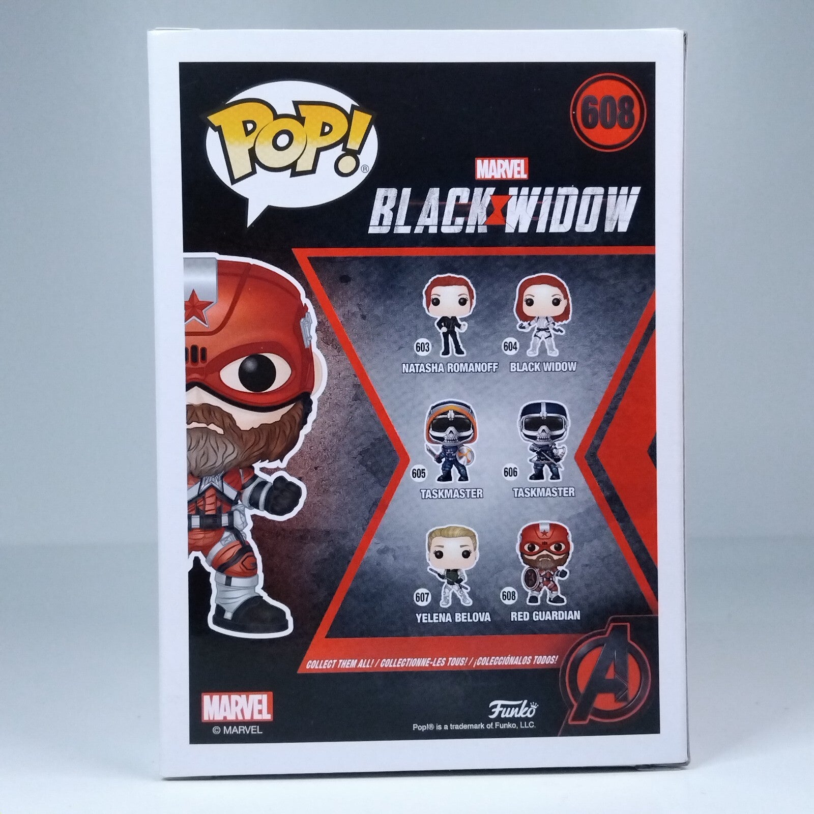Funko Pop! Marvel Black Widow Red Guardian Signed David Harbour #608 COA WS