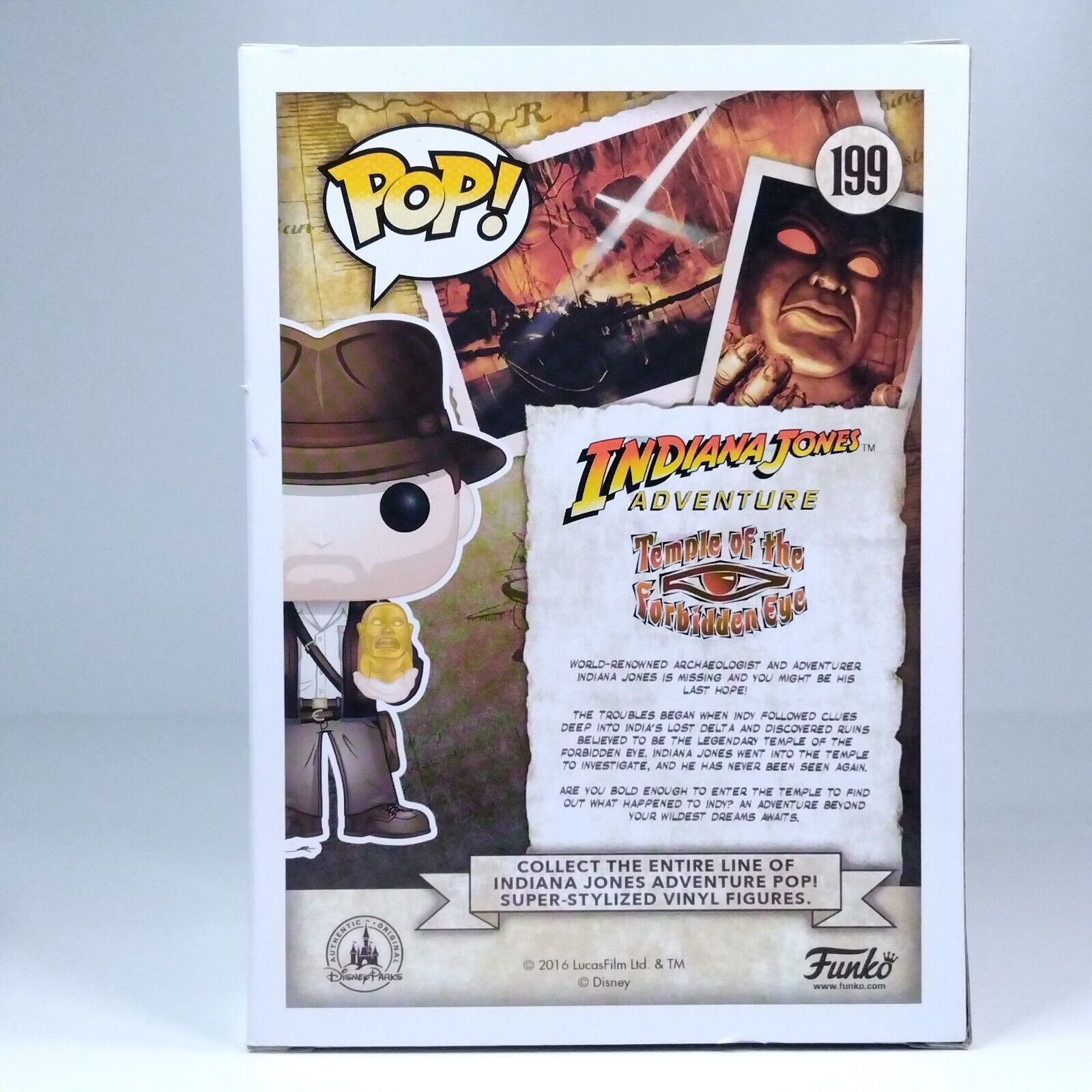 Funko Pop! Movies Indiana Jones with Golden Idol SDCC Limited Edition #199