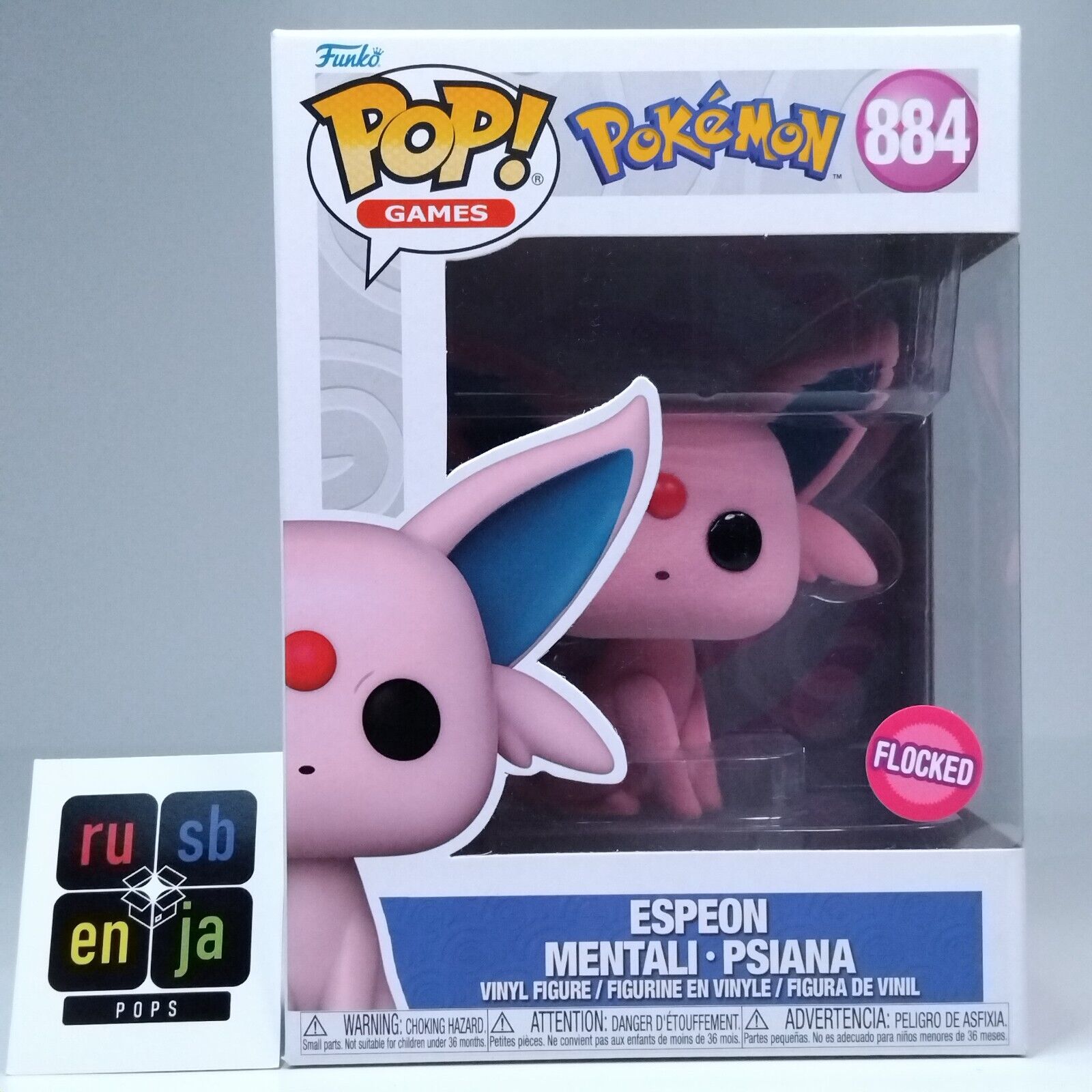 Funko Pop! Games Pokemon Espeon Flocked #884