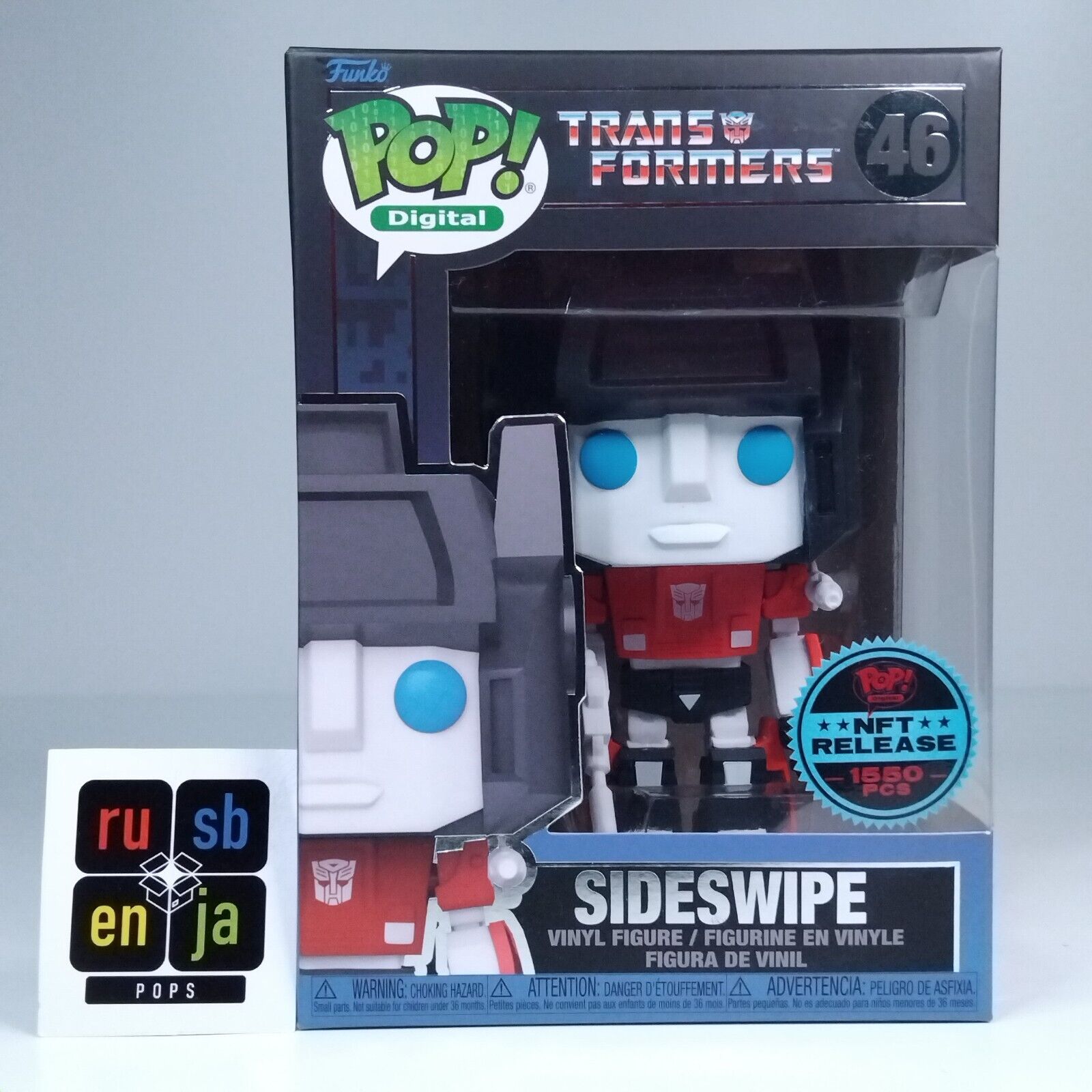 Funko Pop! Digital Retro Toys Transformers Sideswipe 1,550 Pcs #46