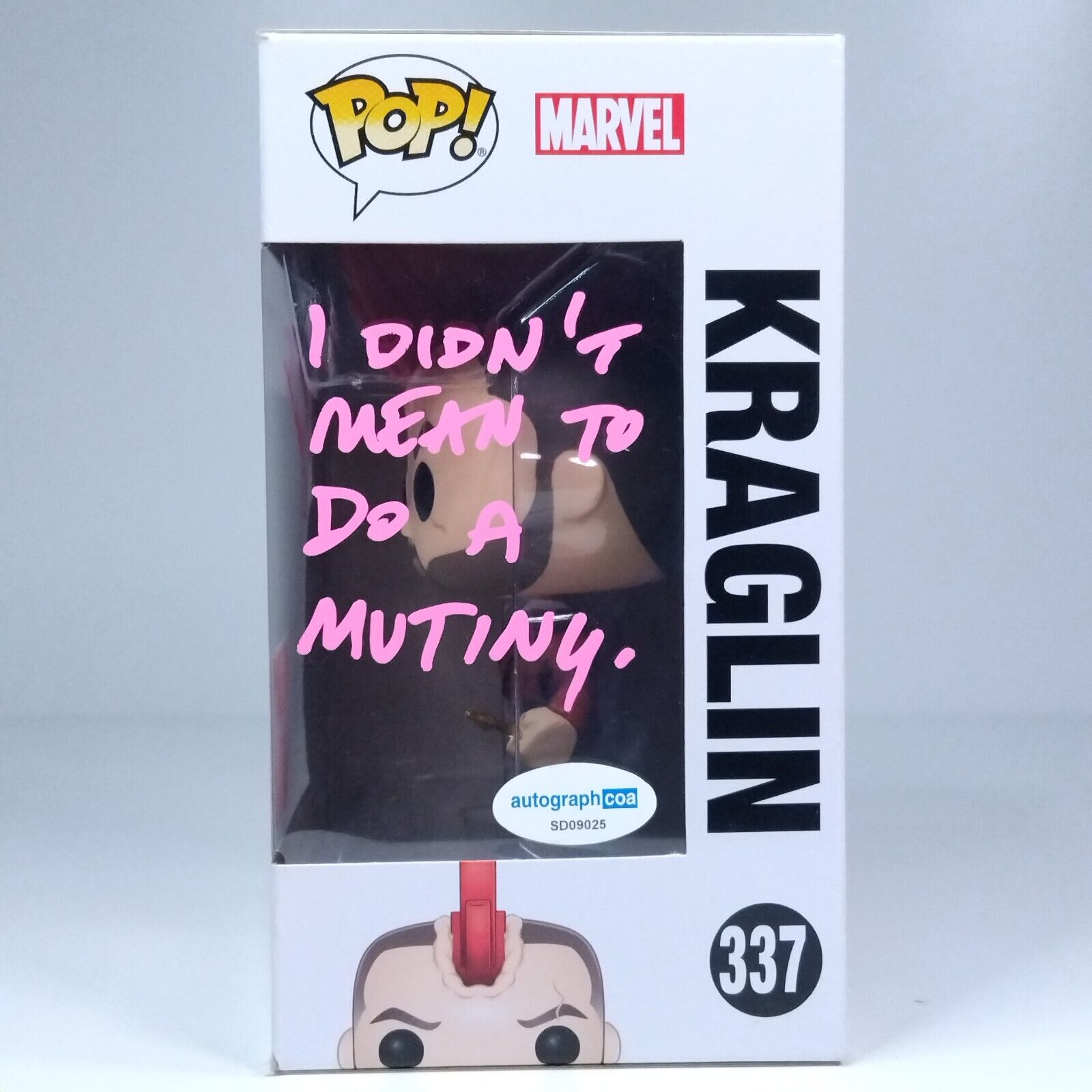 Funko Pop! Marvel Guardians Galaxy Kraglin Signed Sean Gunn COA #337