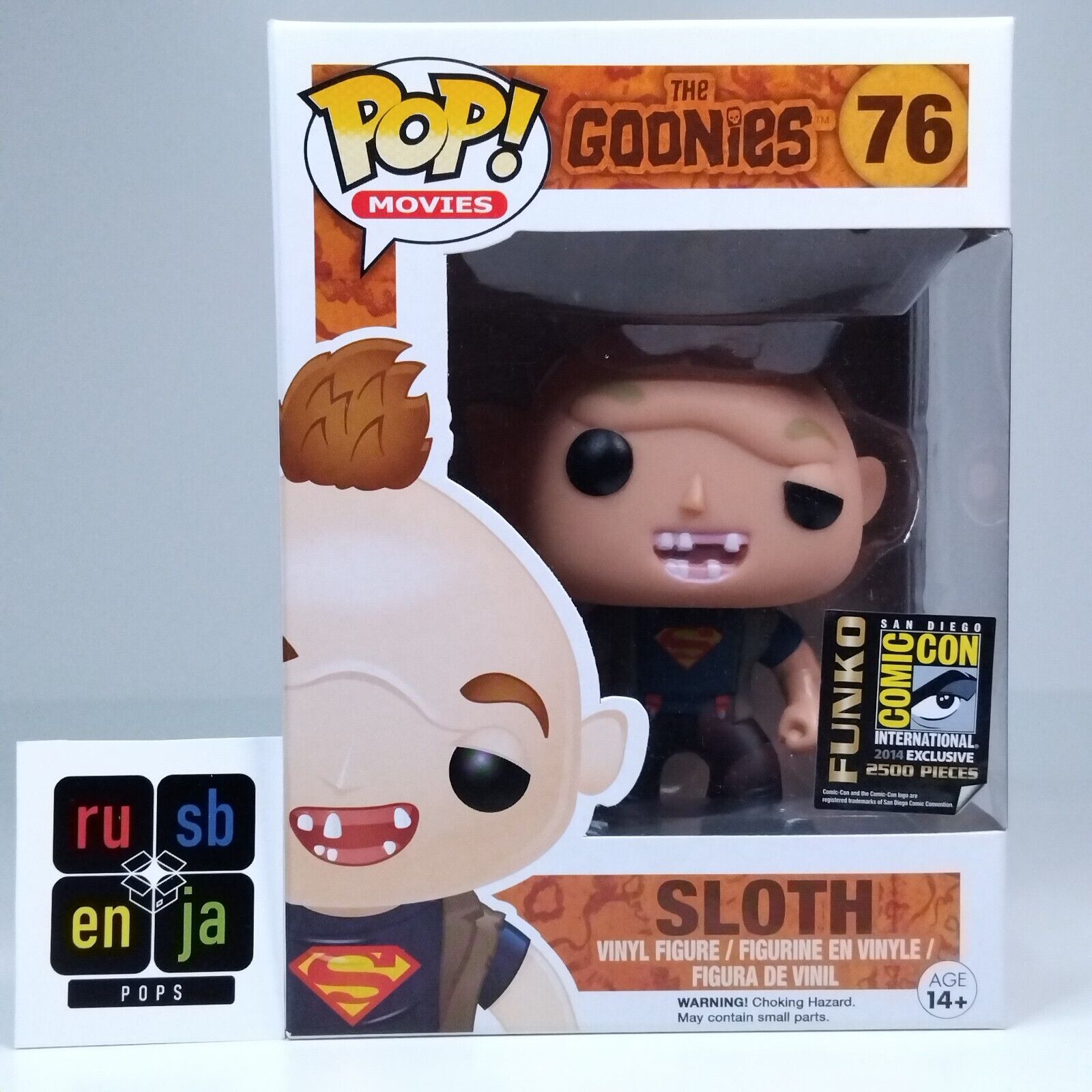 Funko Pop! Movies The Goonies Sloth Superman T-Shirt SDCC 2,500 Pcs #76