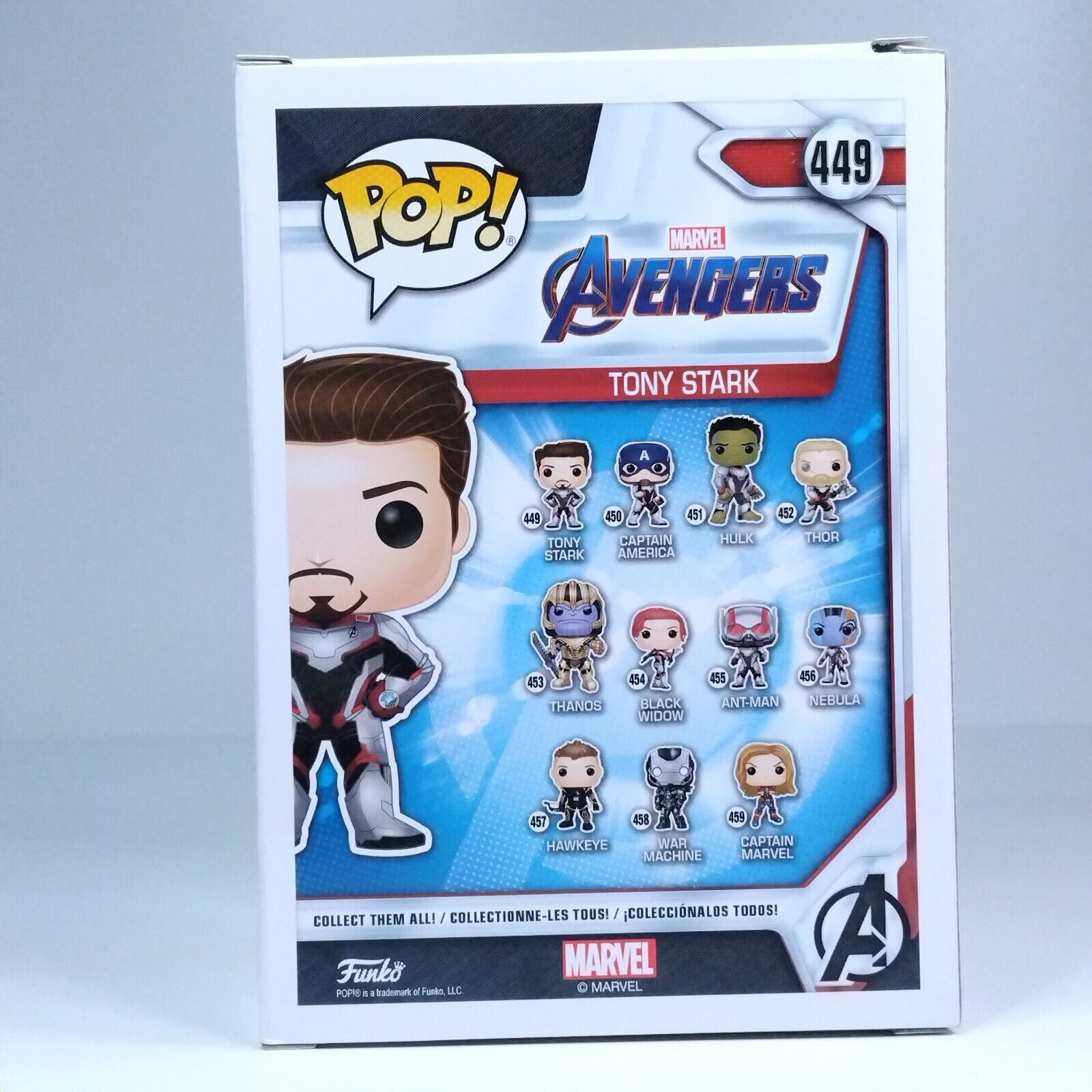 Funko Pop! Marvel Avengers Tony Stark Signed Joe Russo Director COA #449 WS