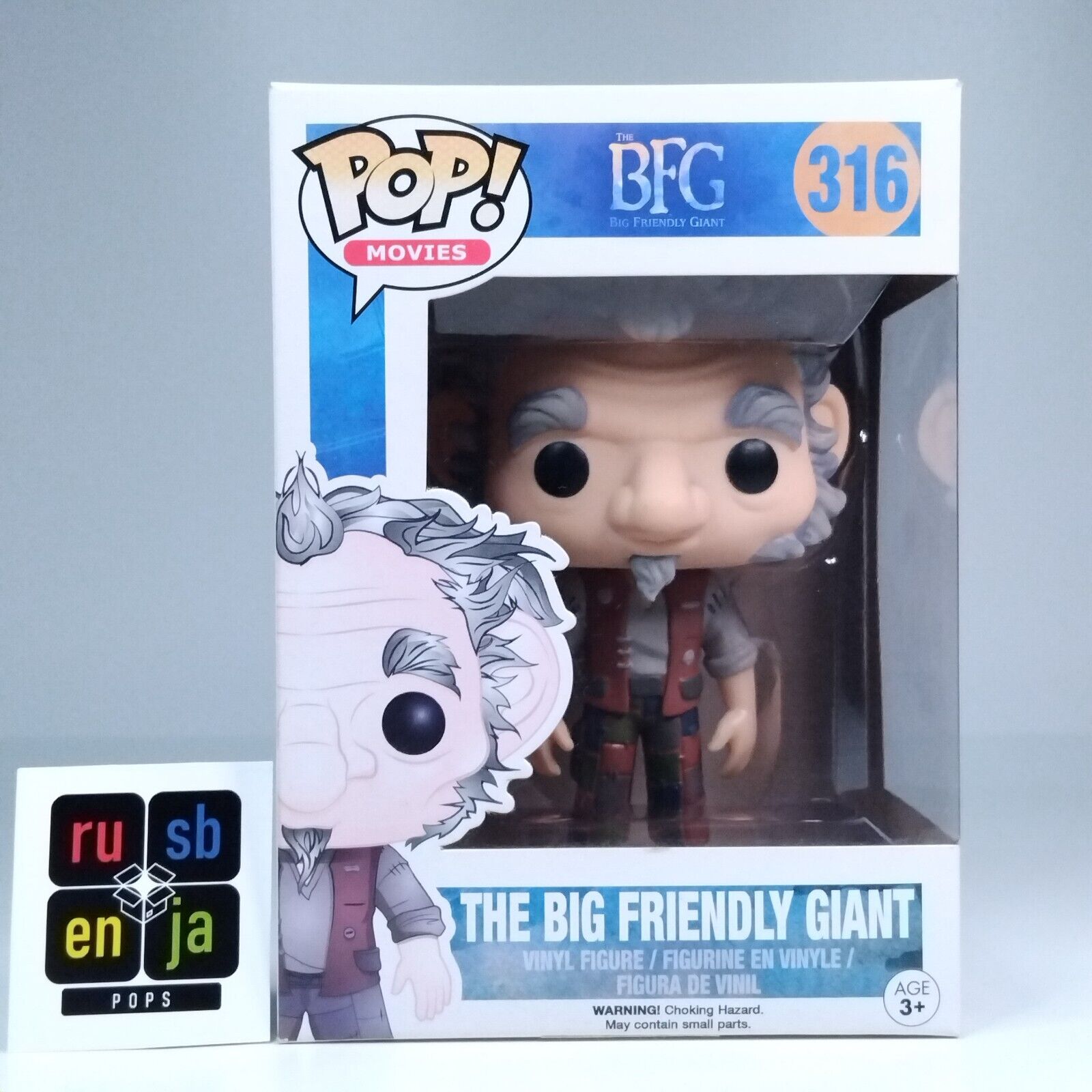 Funko Pop! Movies Books The BFG Big Friendly Giant #316 SLIGHTLY FADED BOX FRONT