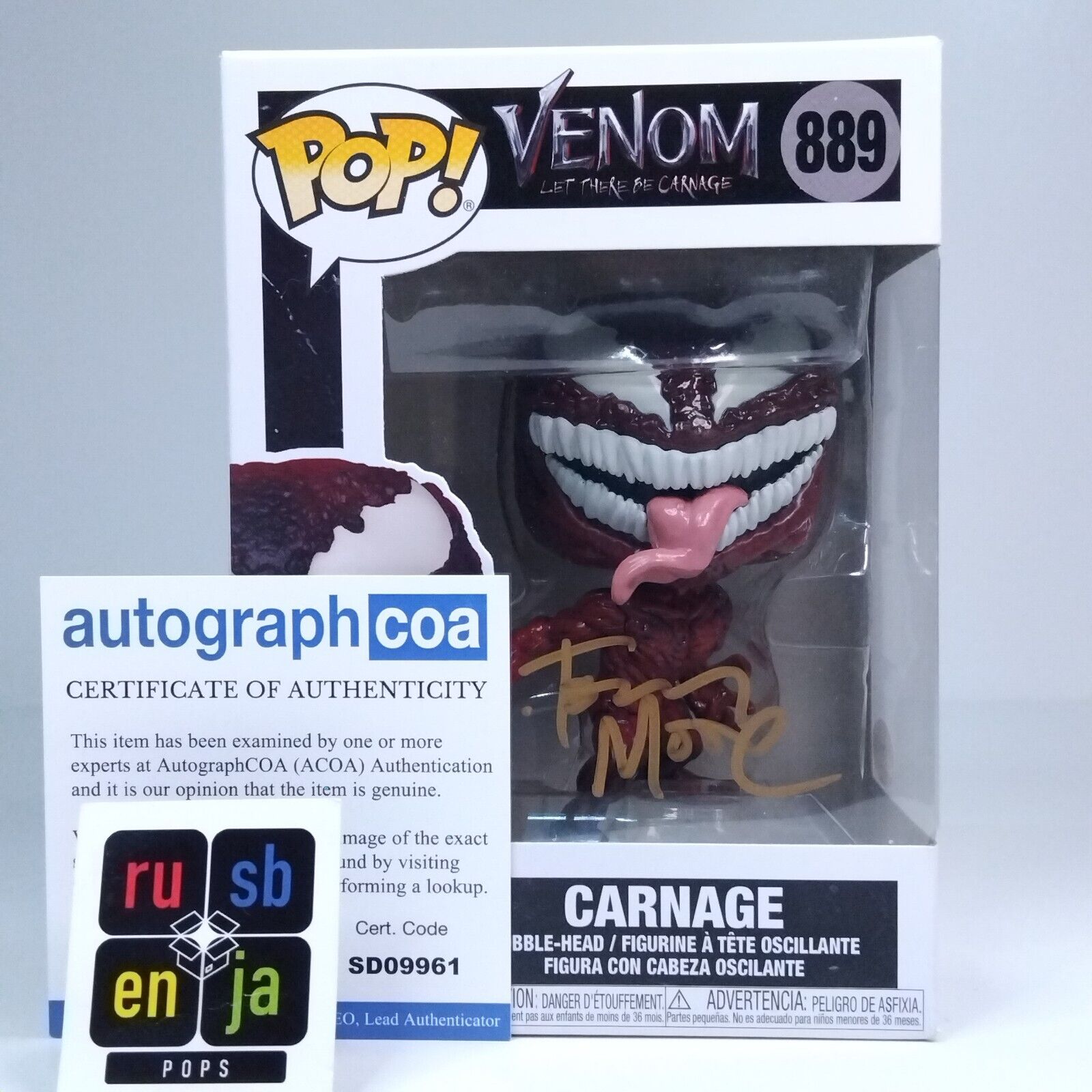 Funko Pop! Marvel Venom Let There Be Carnage Signed Tony Moore COA #889