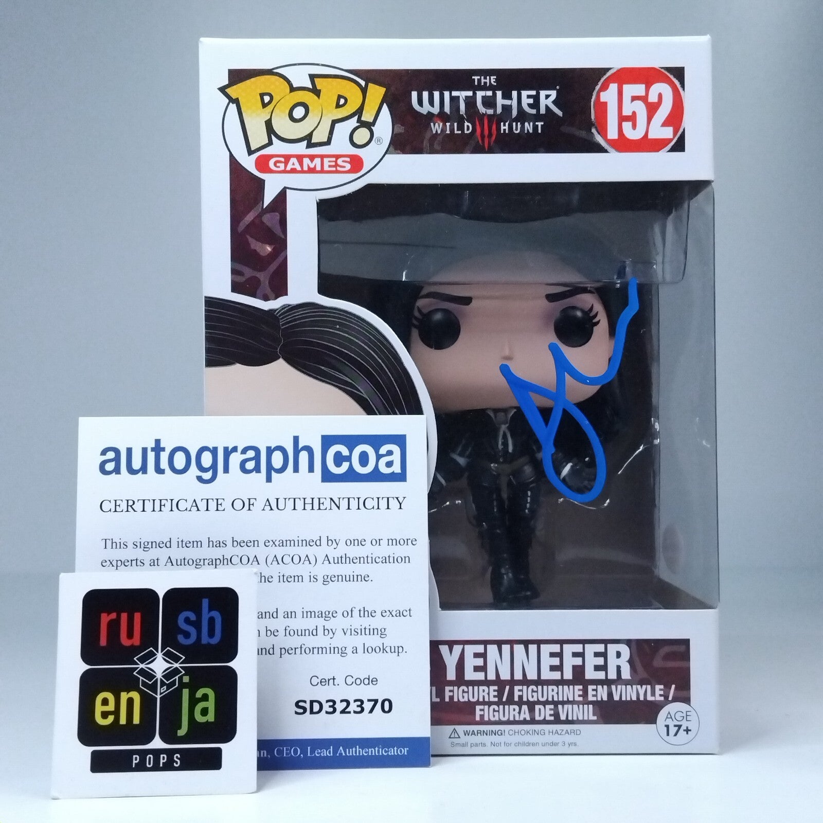 Funko Pop! Games The Witcher III Yenneffer Signed Denise Gough COA #152 WS