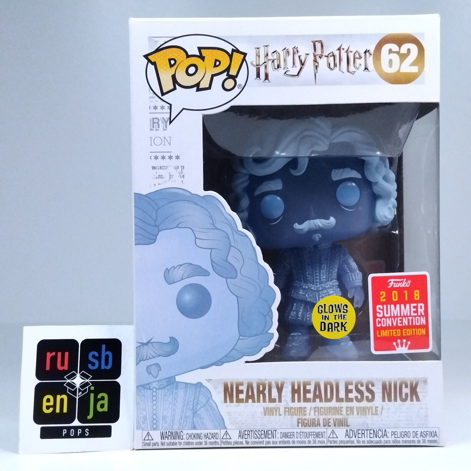 Funko Pop! Harry Potter Nearly Headless Nick Glows Limited Edition #62