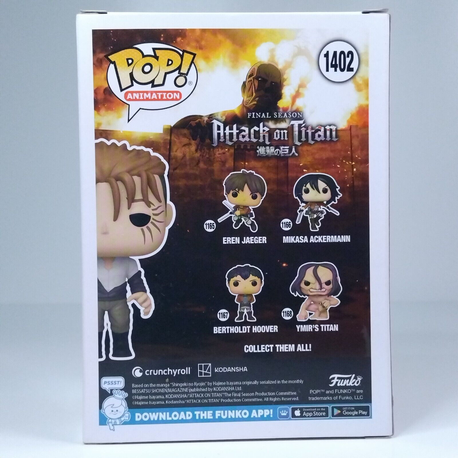 Funko Pop! Anime Attack on Titan Porco Galliard Special Edition #1402