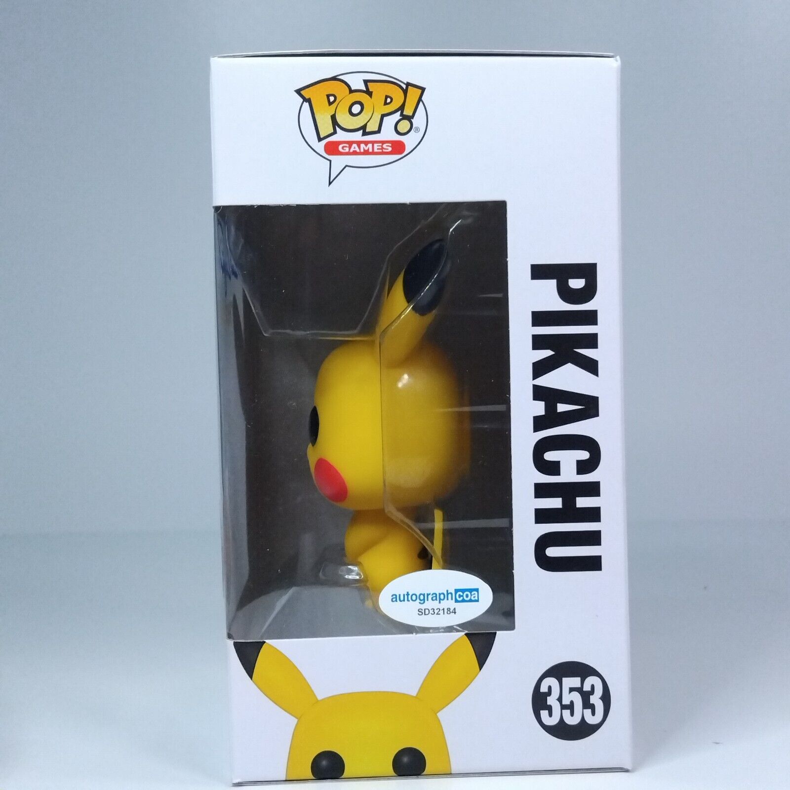 Funko Pop! Games Pokemon Pikachu Signed Professor Oak Stuart Zagnit COA #353