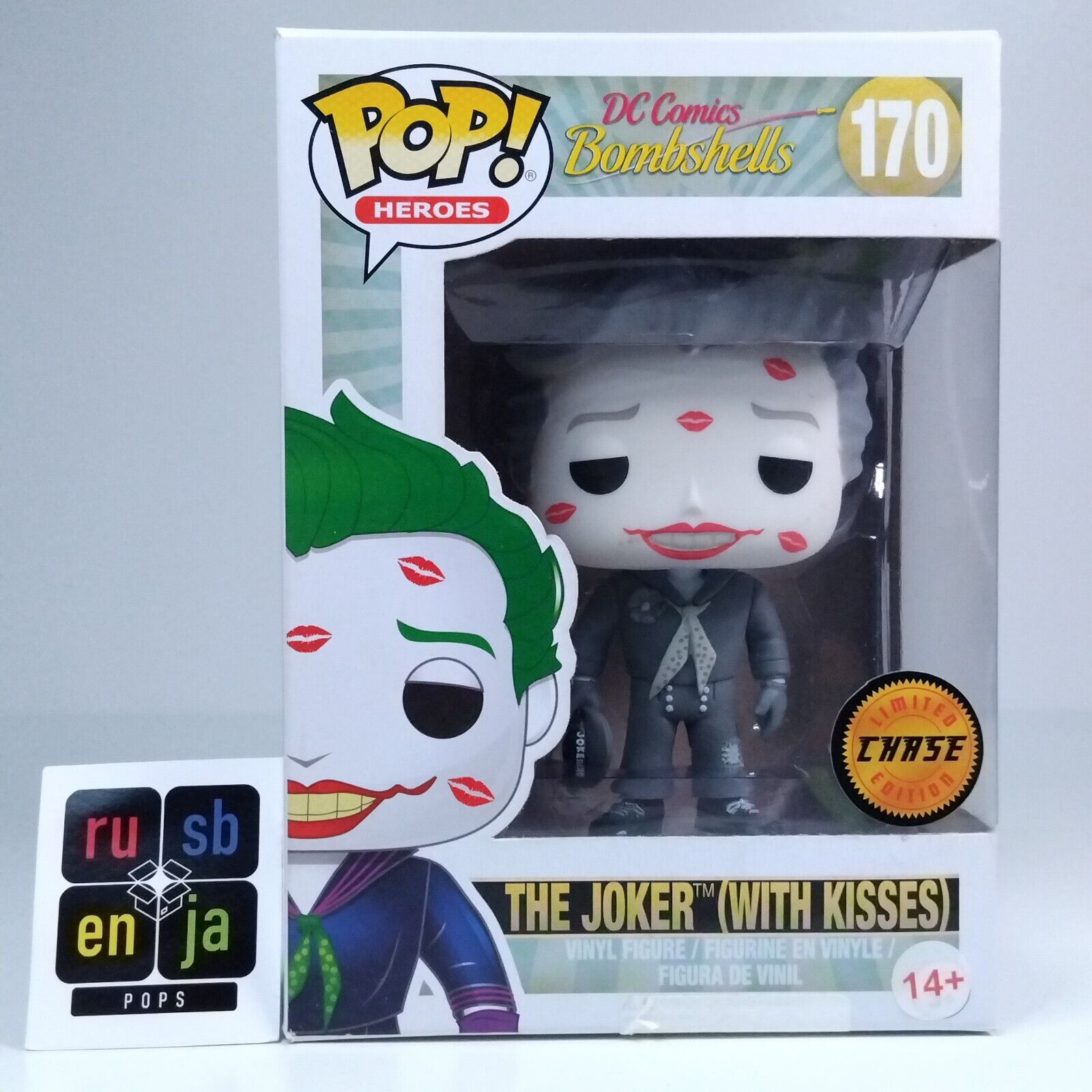 Funko Pop! DC Heroes Bombshells The Joker with Kisses B&W Chase #170 BOX DAMAGE