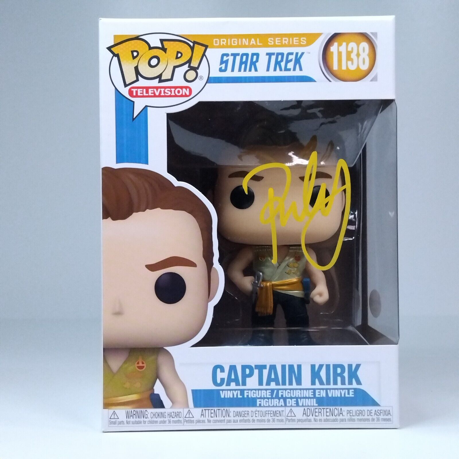 Funko Pop! TV Star Trek Captain Kirk Signed Paul Wesley COA #1138 WS