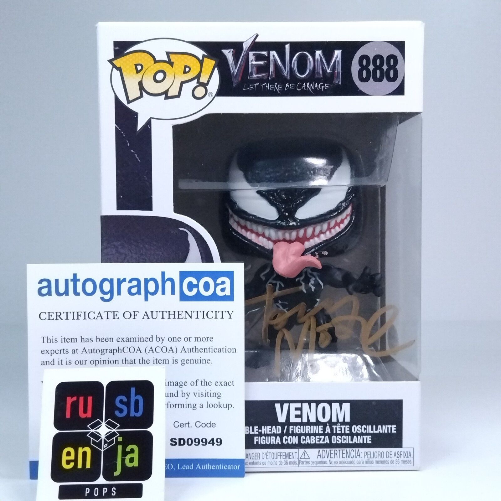 Funko Pop! Marvel Venom Let There Be Carnage Signed Tony Moore COA #888