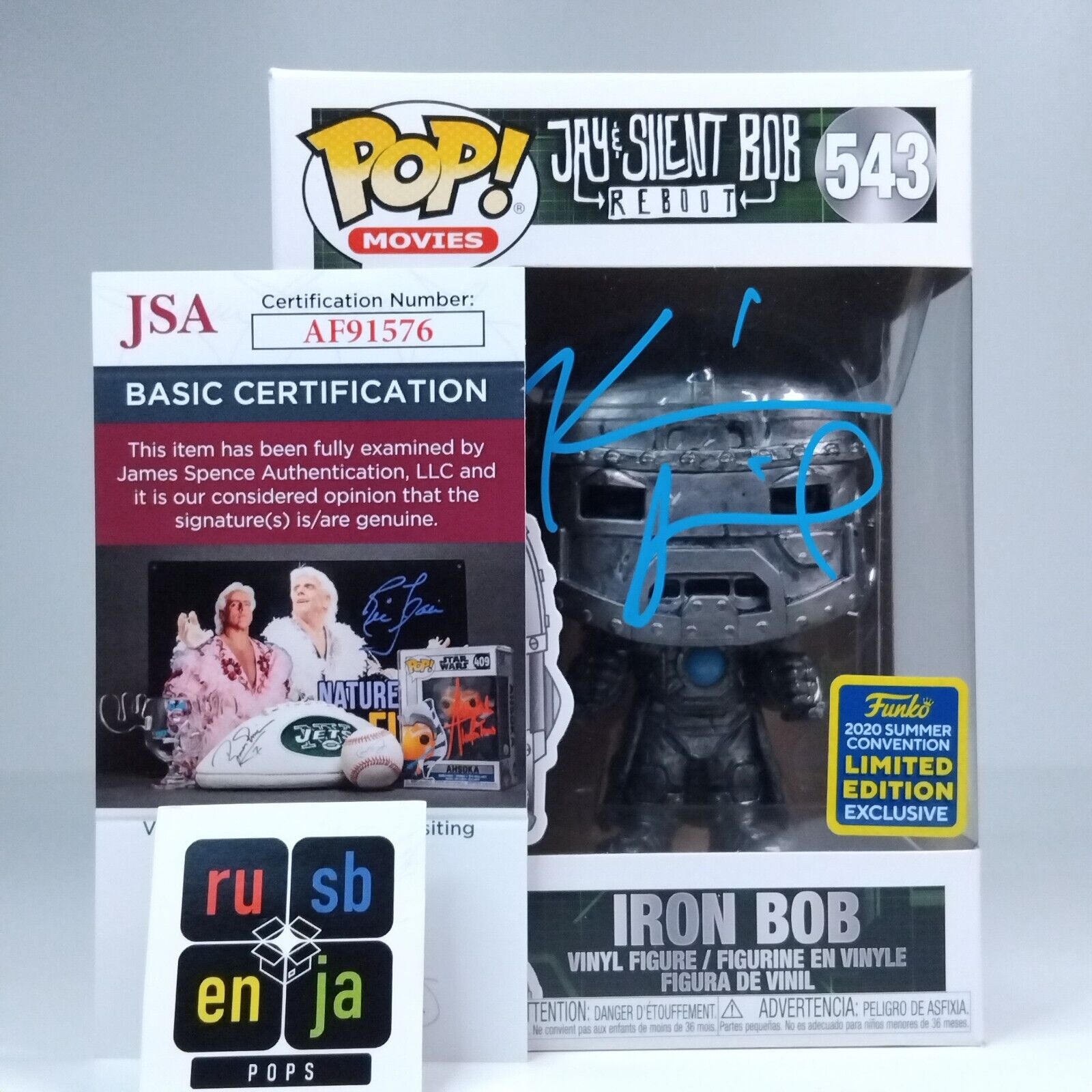 Funko Pop! Movies Jay & Silent Bob Iron Bob Signed Kevin Smith COA #543