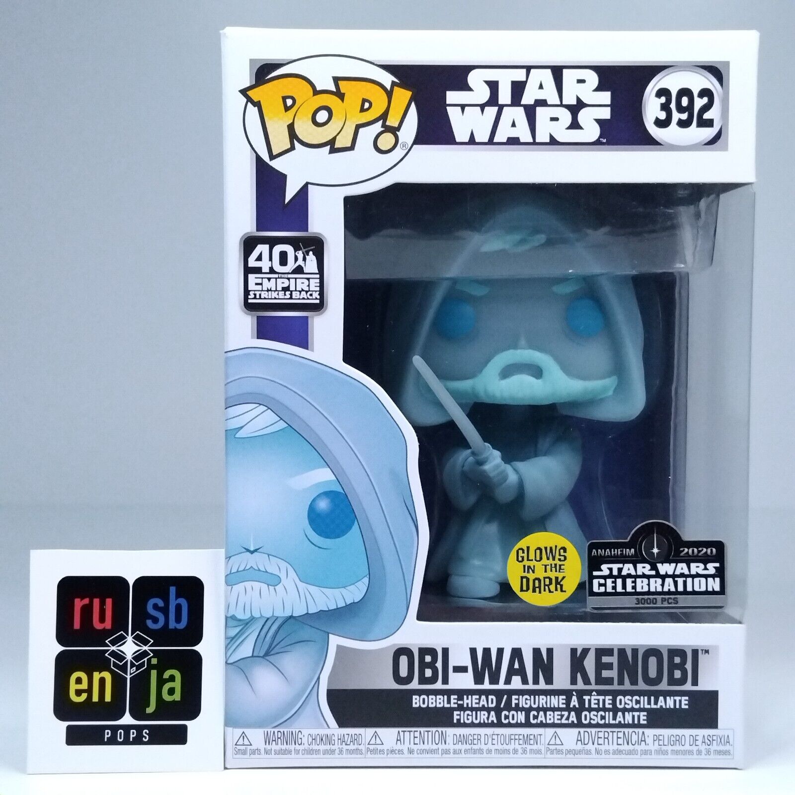 Funko Pop! Star Wars Obi-Wan Kenobi Holographic Glows Celebration 3,000 Pcs #392