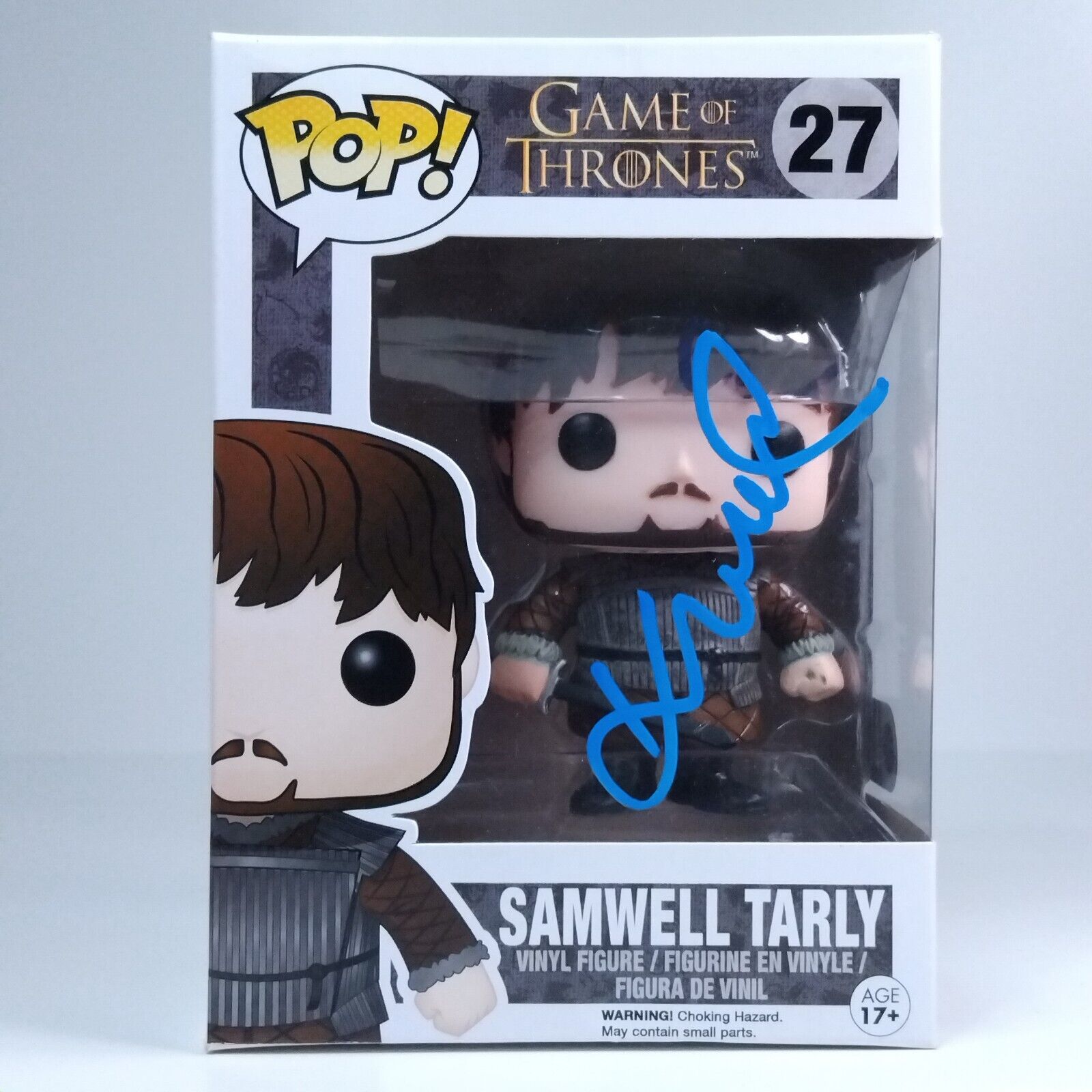 Funko Pop! Game Thrones Samwell Tarly Signed John Bradley COA #27 BOX DAMAGE WS