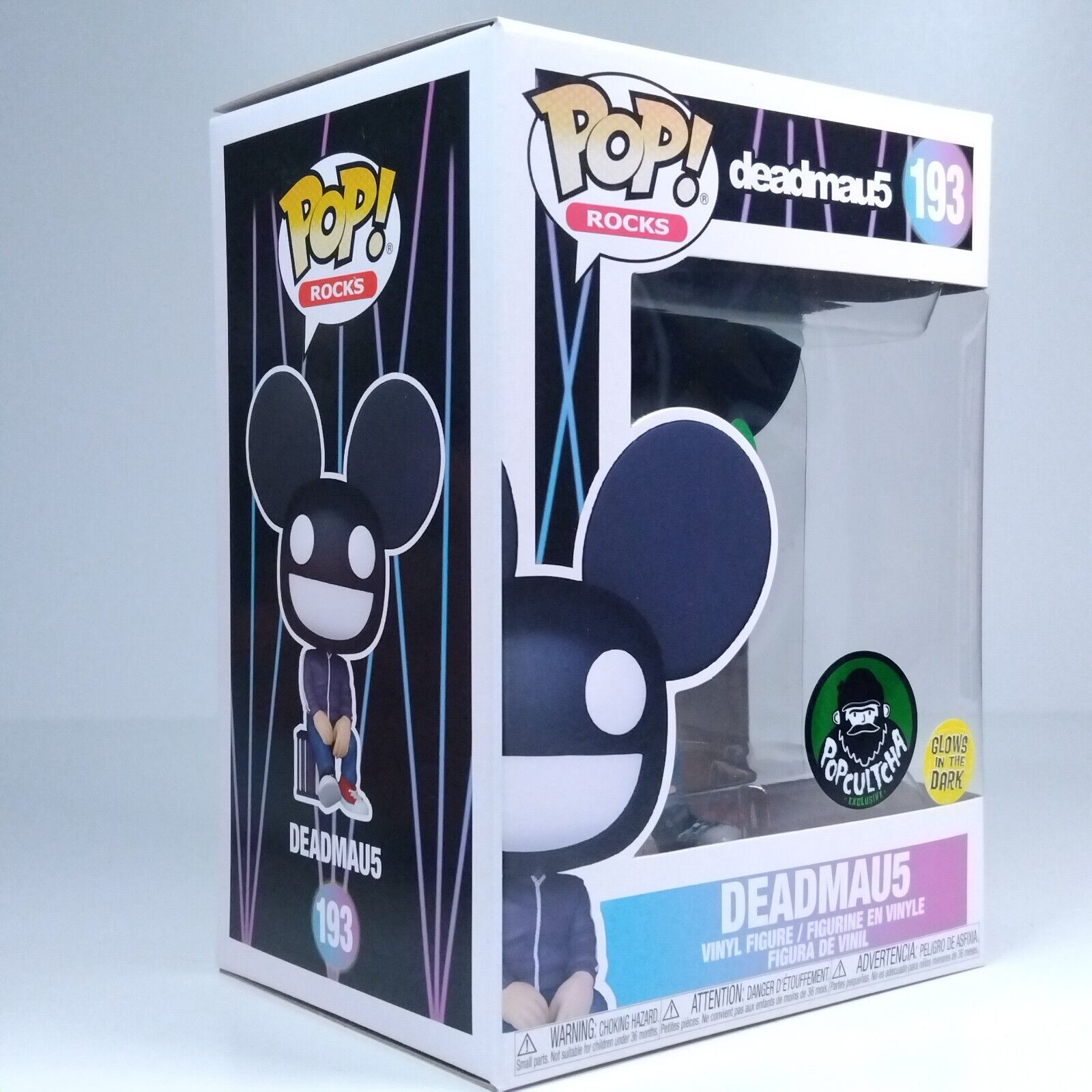 Funko Pop! Rocks Music Deadmau5 Glows in the Dark #193 FADED BOX FRONT