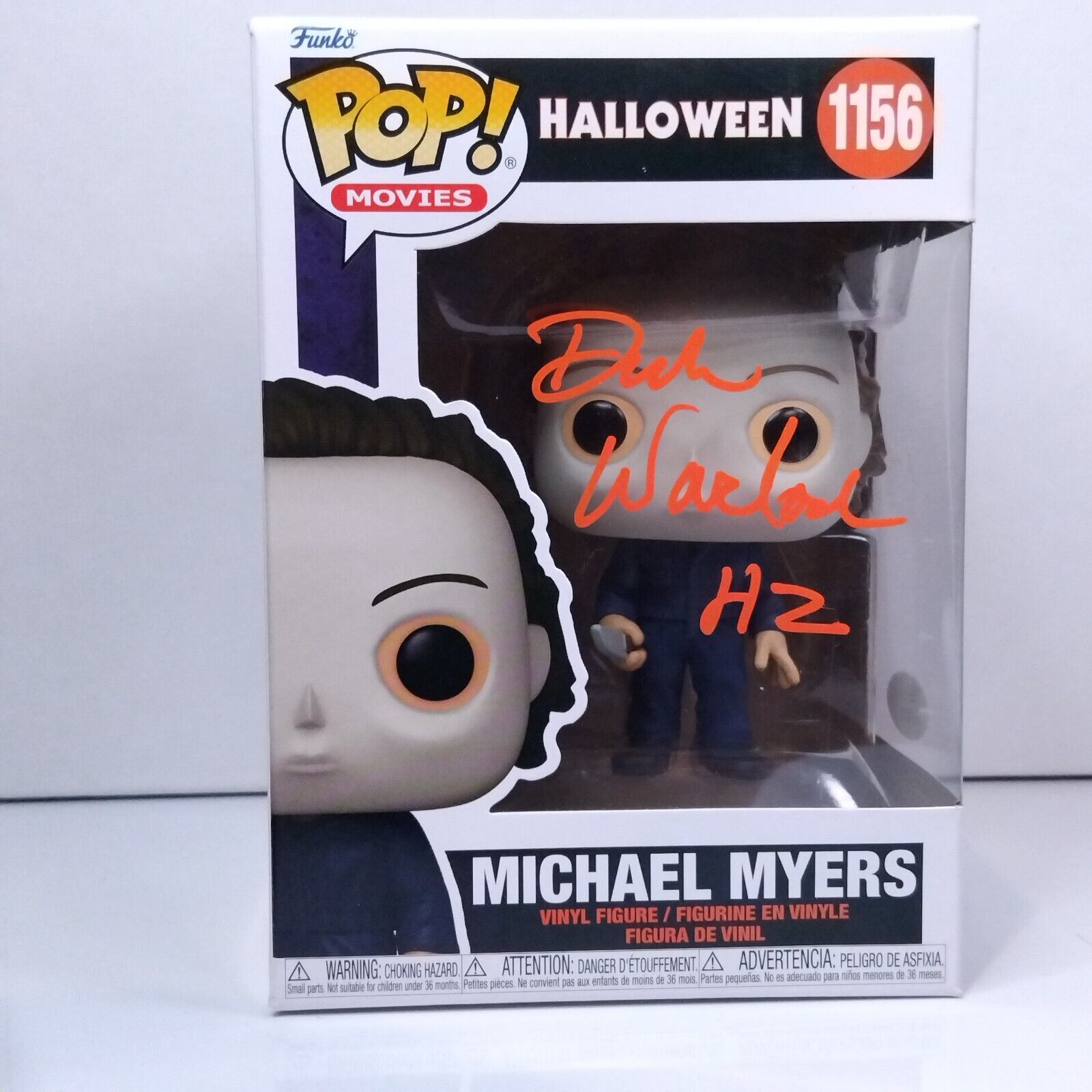 Funko Pop! Movies Horror Halloween Michael Myers Signed Dick Warlock COA #1156