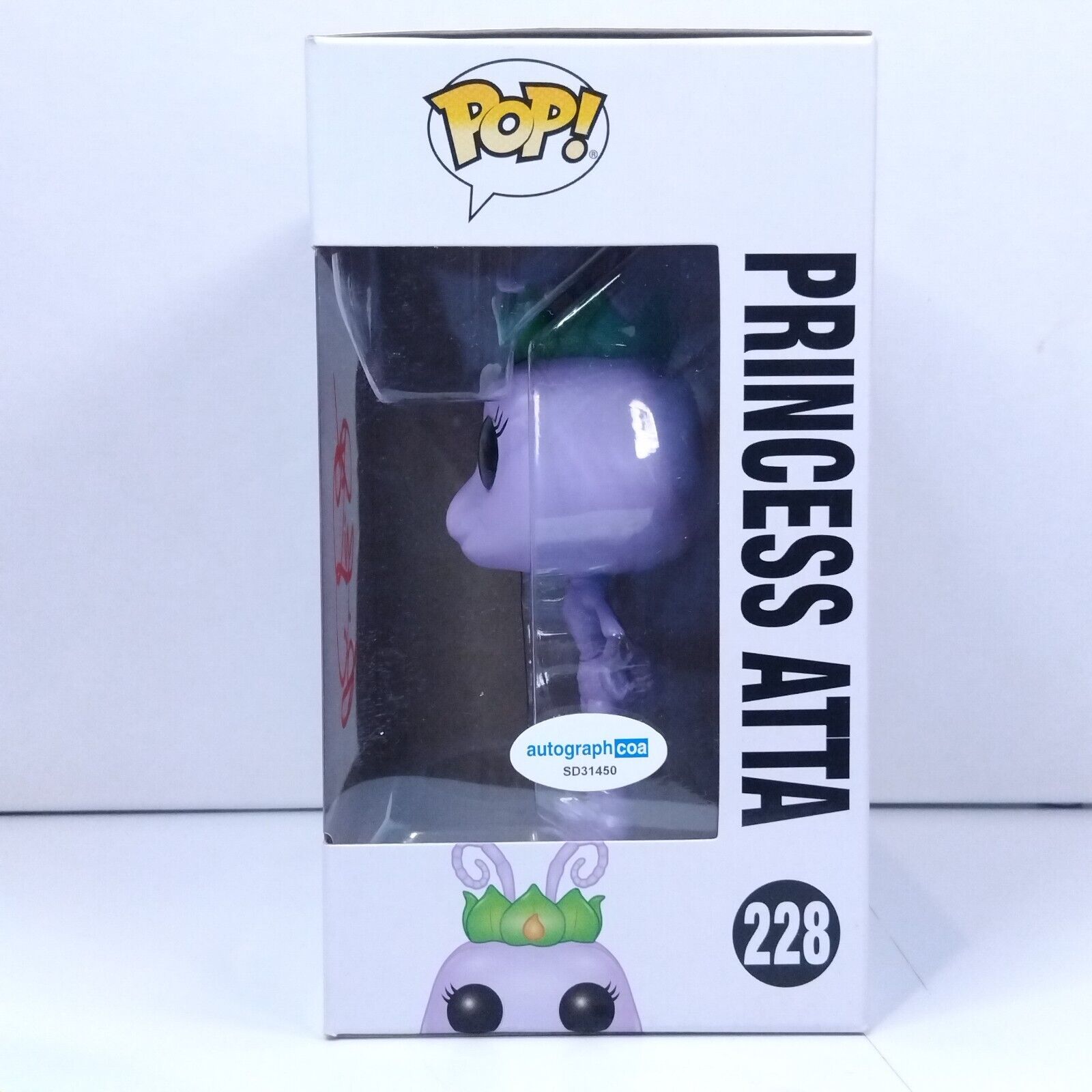 Funko Pop! Disney Bugs Life Princess Atta Signed Julia Louis-Dreyfus COA #228 WS