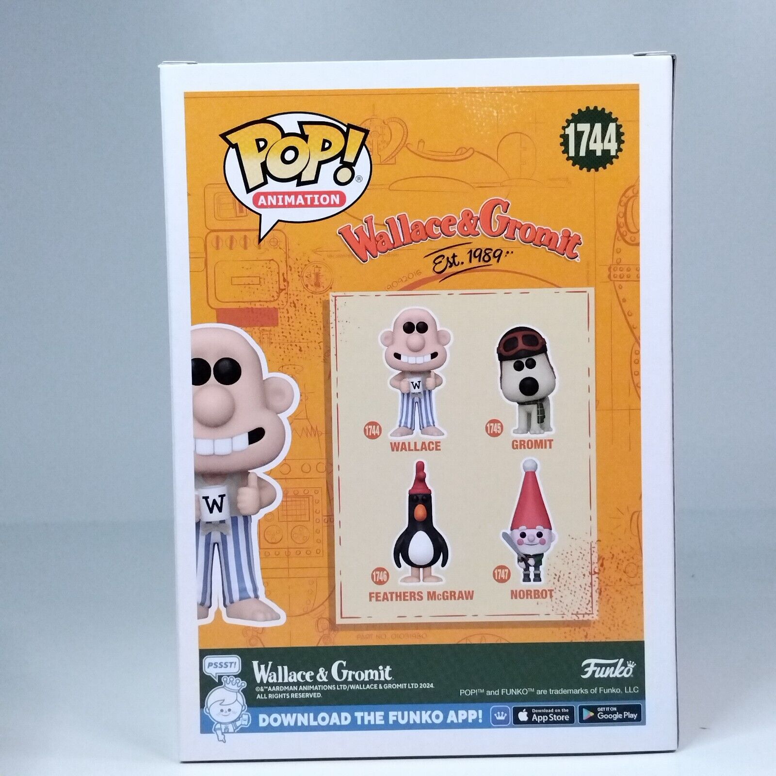 Funko Pop! Animation Wallace & Gromit Signed Ben Benjamin Whitehead COA #1744 WS