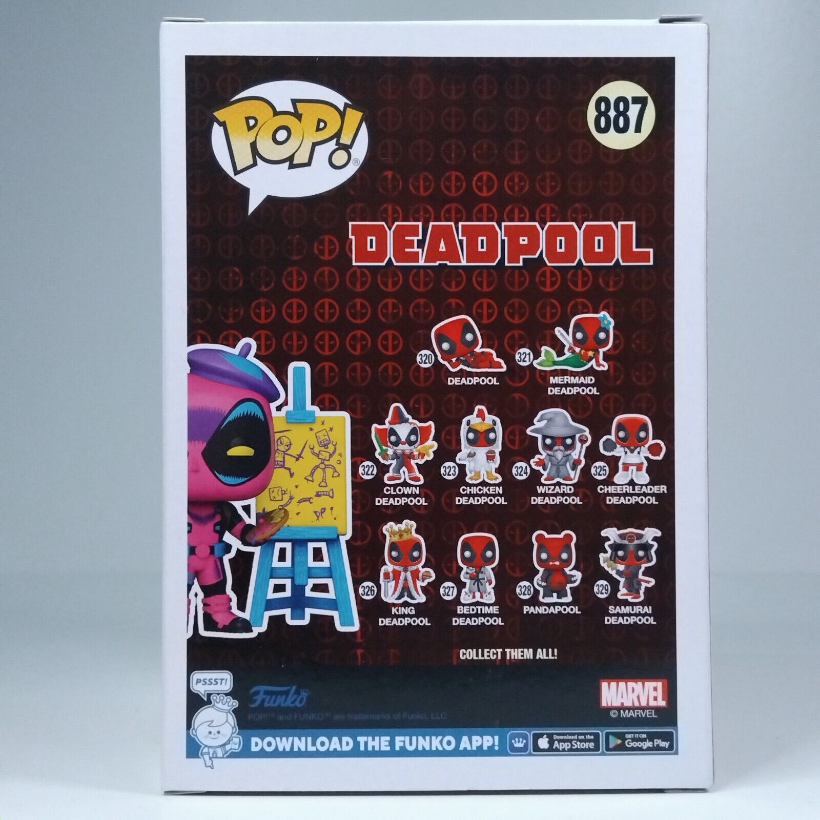 Funko Pop! Marvel Deadpool Blacklight Artist Deadpool Special Edition #887