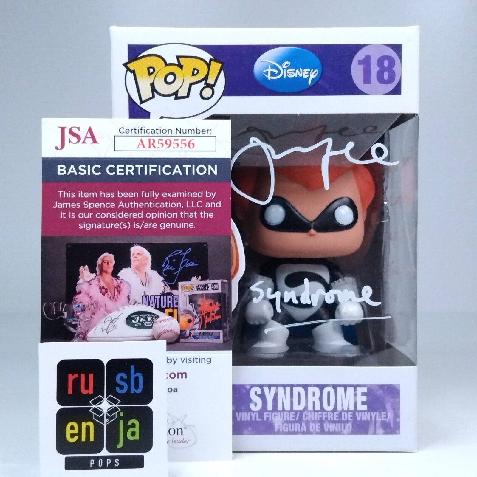 Funko Pop! Disney The Incredibles Syndrome Signed Jason Lee - Quote & COA #18