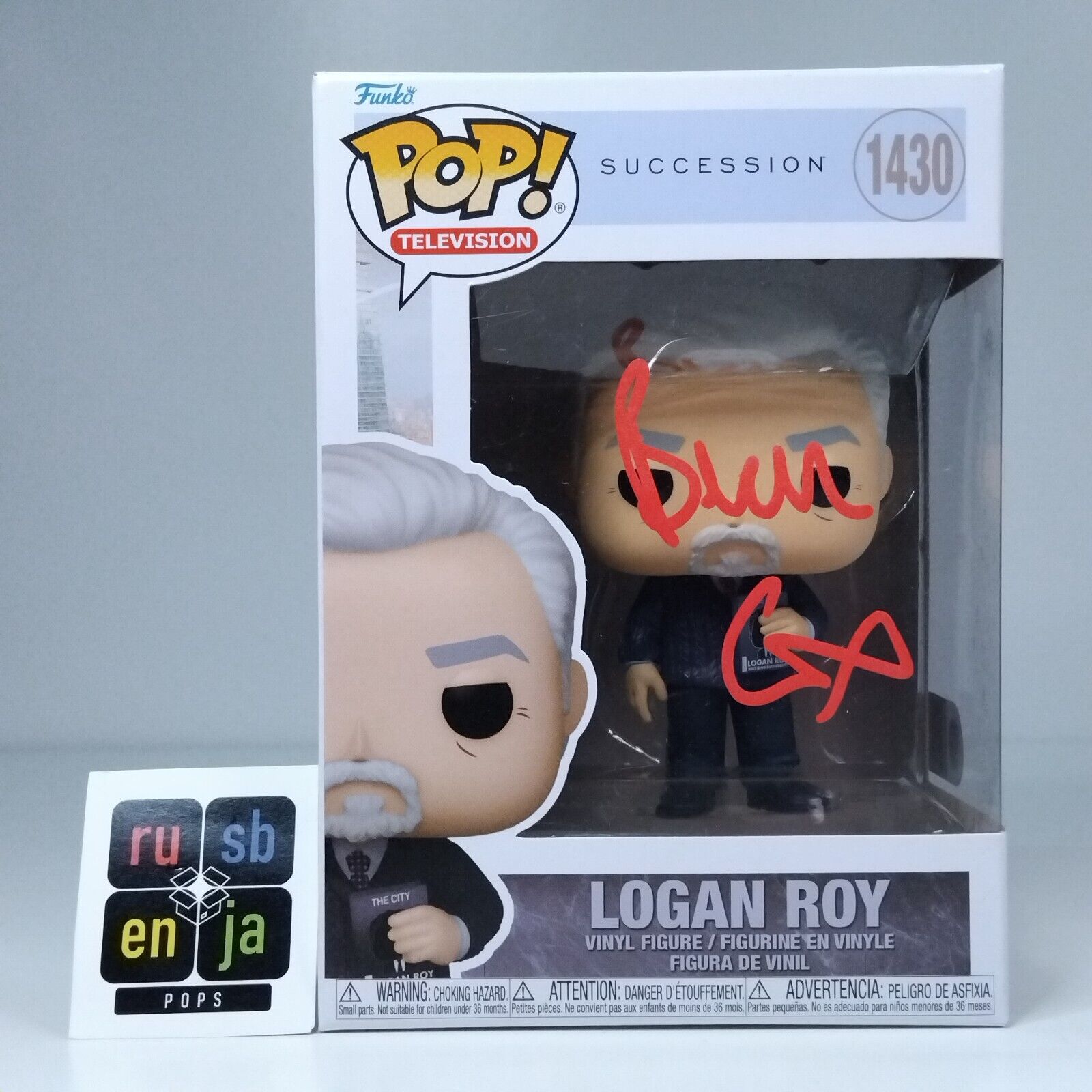 Funko Pop! TV Succession Logan Roy Signed Brian Cox COA #1430 WS