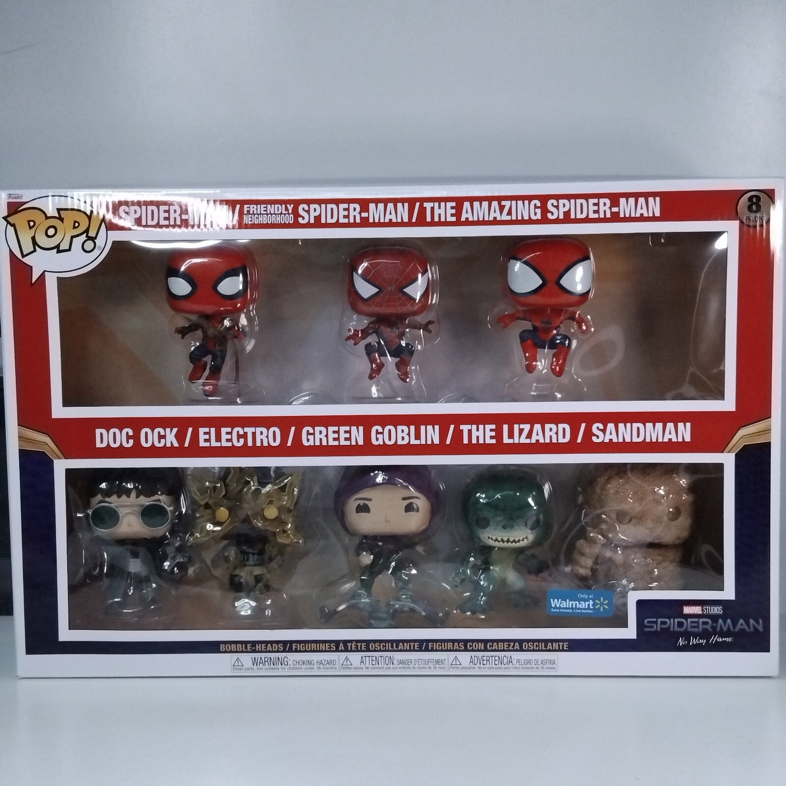 Funko Pop! Marvel Spider-Man No Way Home Walmart Exclusive 8 Pack