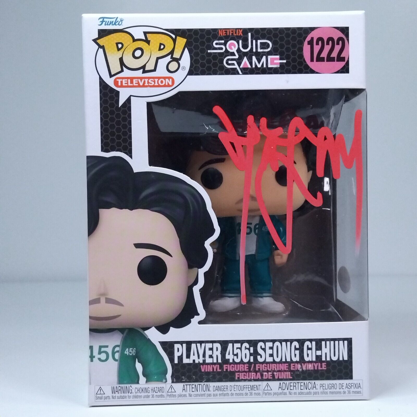 Funko Pop! Squid Games Player 456 Seong Gi-Hun Signed Lee Jung-Jae COA #1222 WS