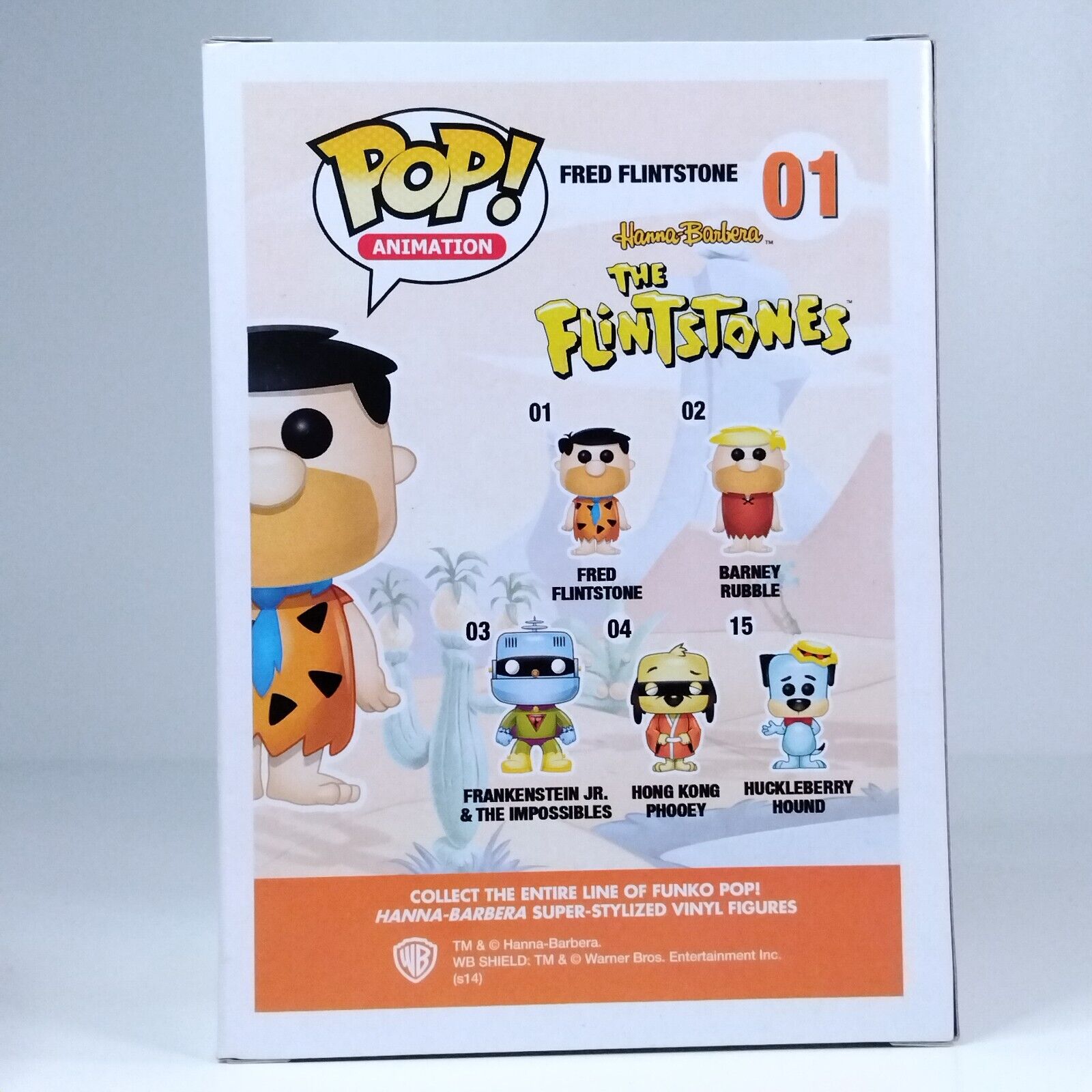 Funko Pop! Animation Fred Flintstone Signed Jeff Bergman COA #01