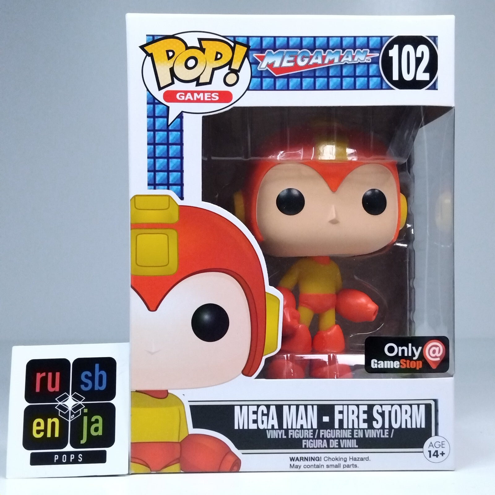 Funko Pop! Games Megaman Mega Man Red Fire Storm Gamestop Exclusive #102