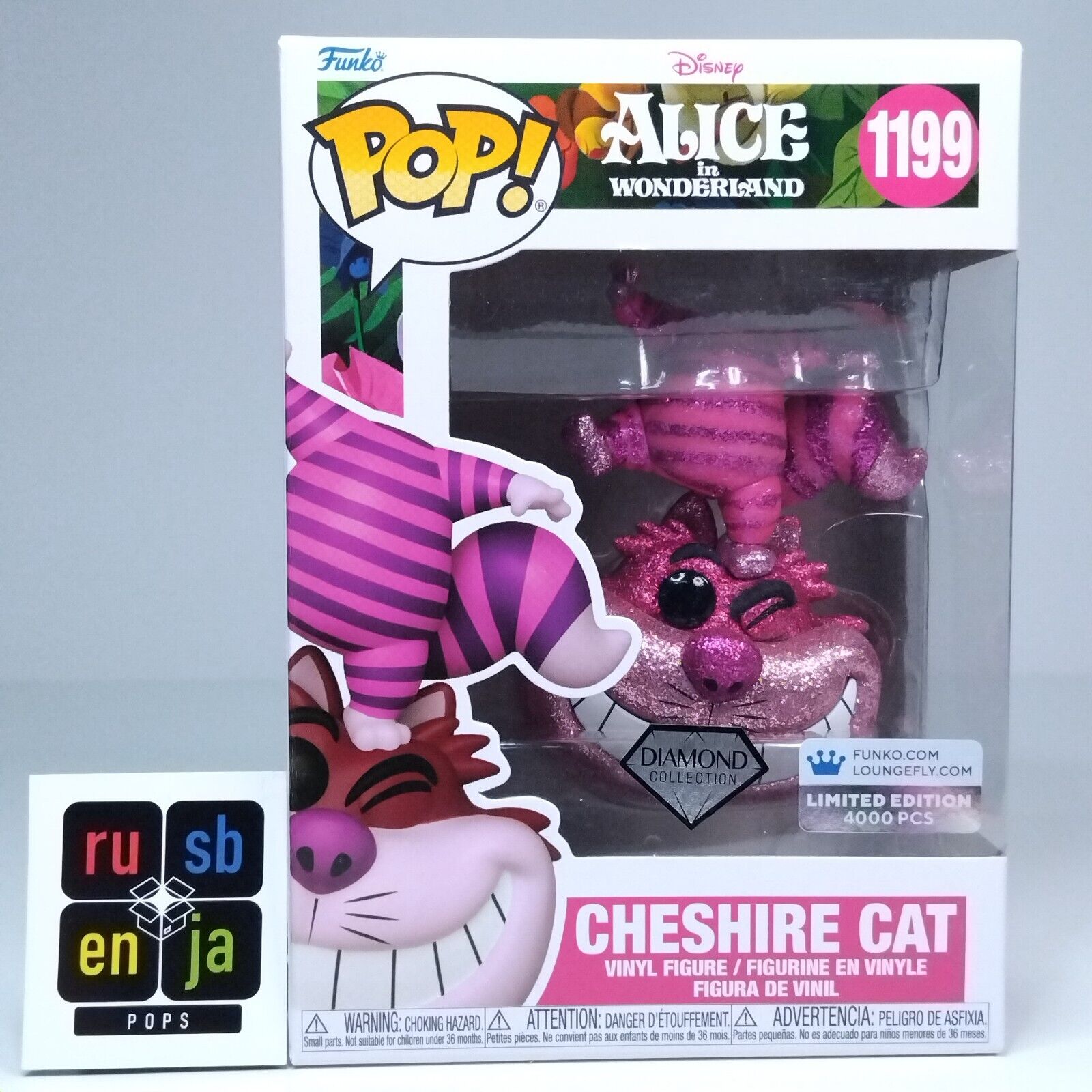 Funko Pop! Disney Alice in Wonderland Cheshire Cat Diamond Loungefly #1199