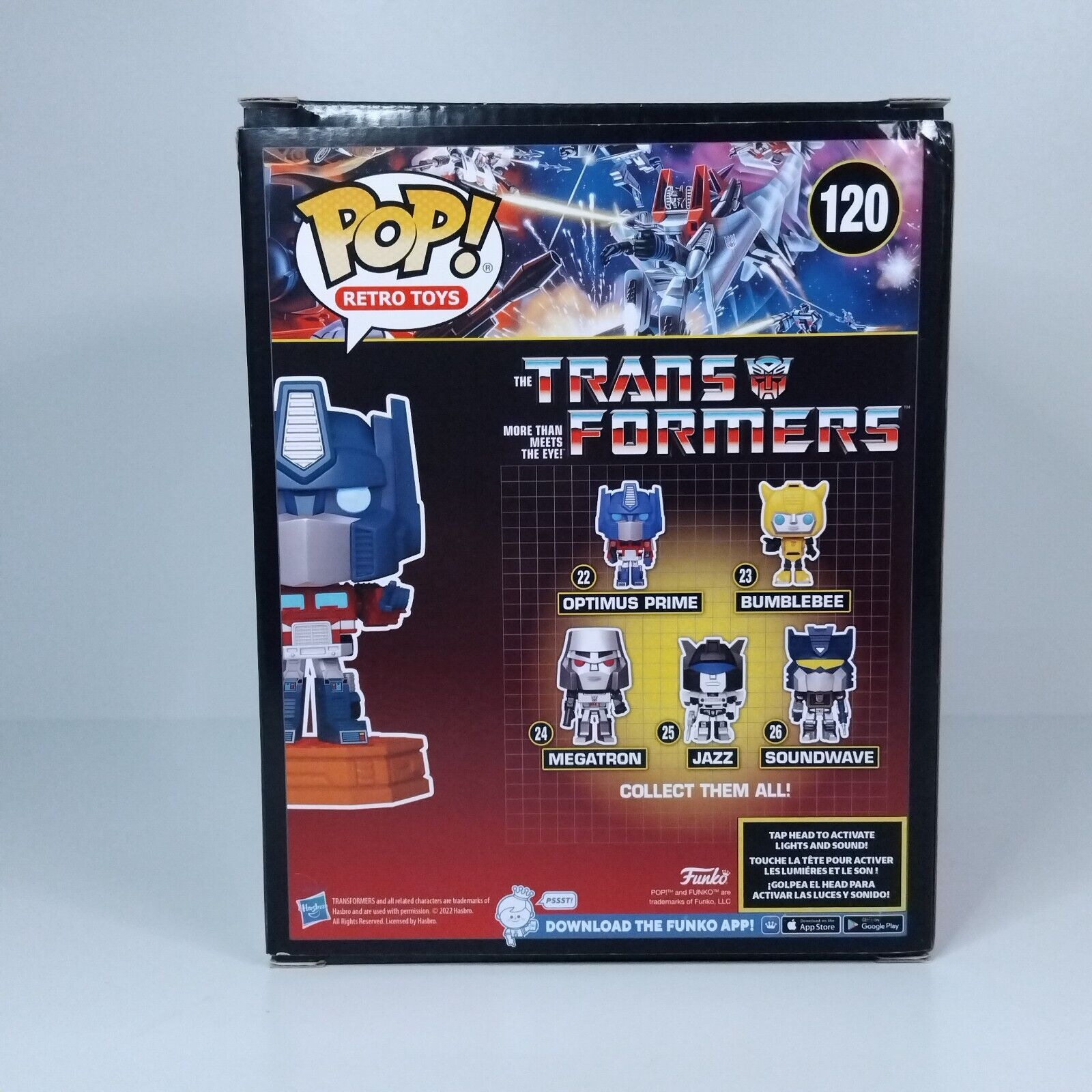 Funko Pop! Retro Toys Transformers 6" Inch Lights & Sound Optimus Prime #120