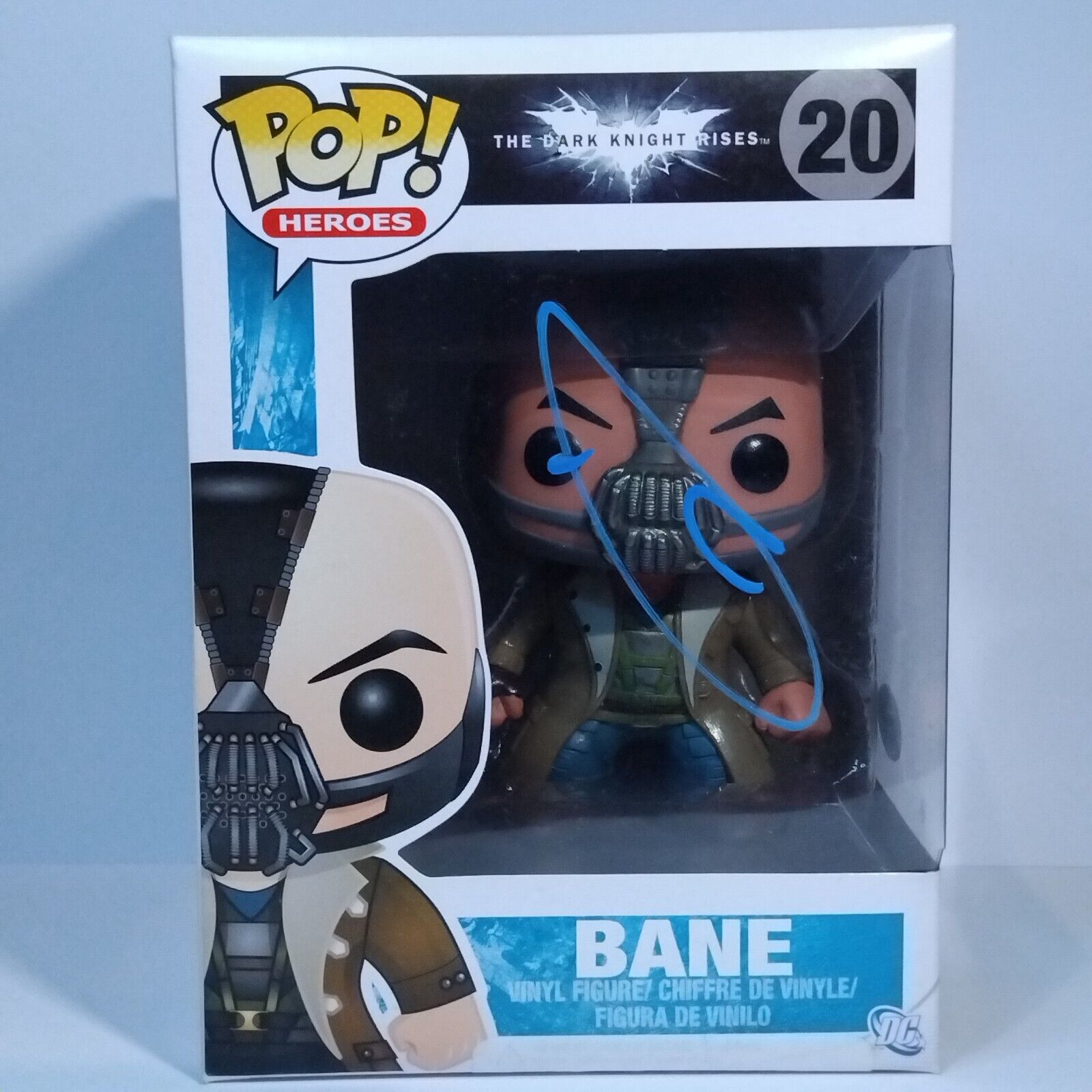 Funko Pop! DC Heroes Batman Dark Knight Rises Bane Signed Tom Hardy COA #20 WS