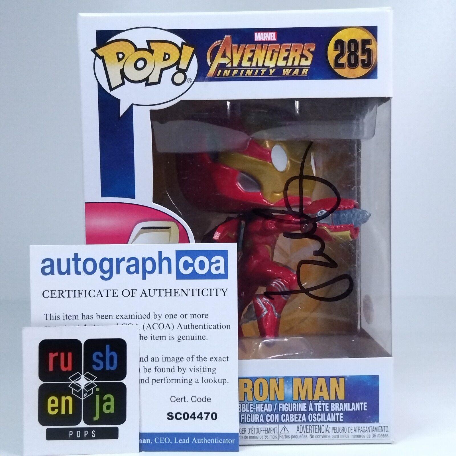 Funko Pop! Marvel Iron Man F.R.I.D.A.Y. Signed Kerry Condon ACOA #285 WS