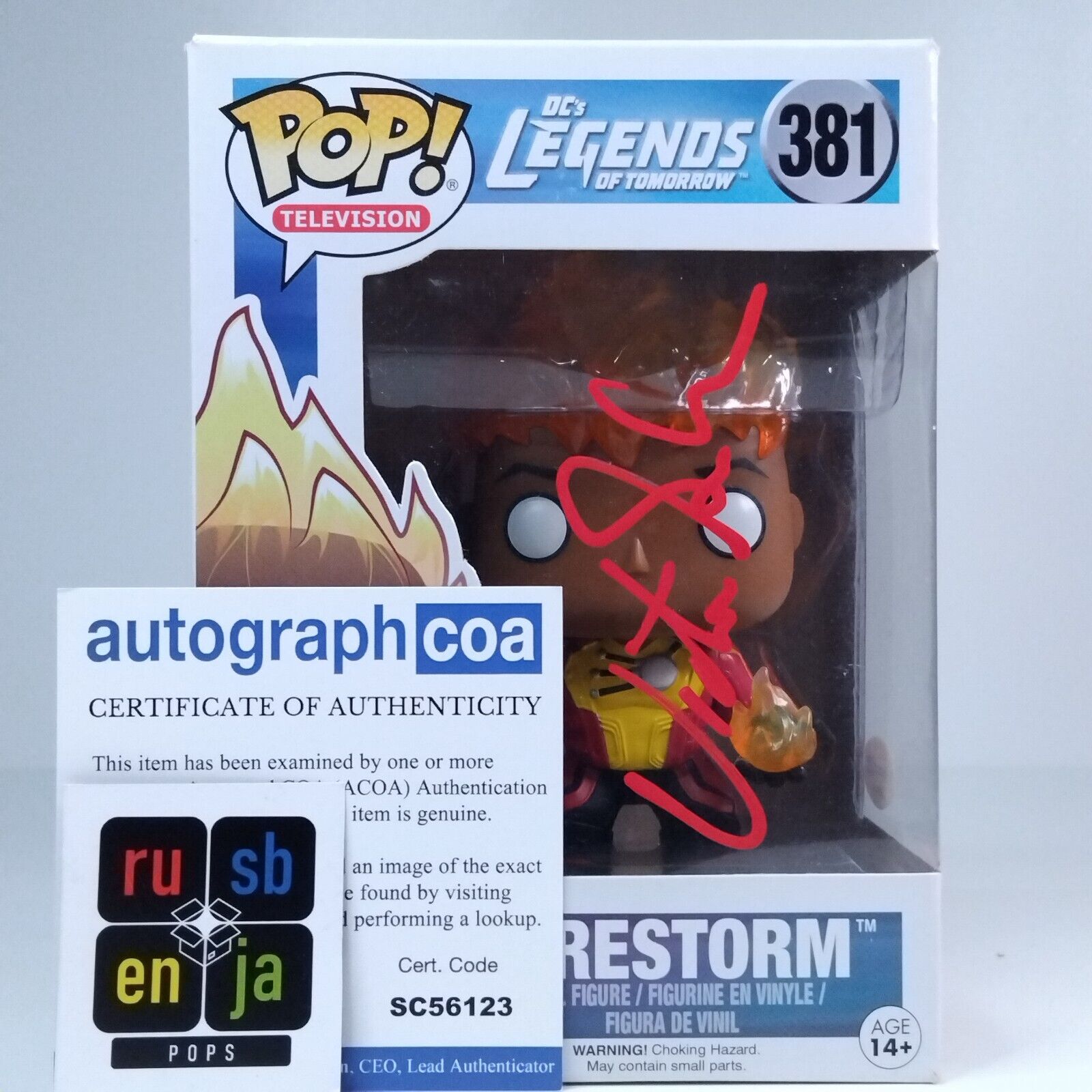 Funko Pop! DC Heroes Firestorm Signed Victor Garber COA #381 WS