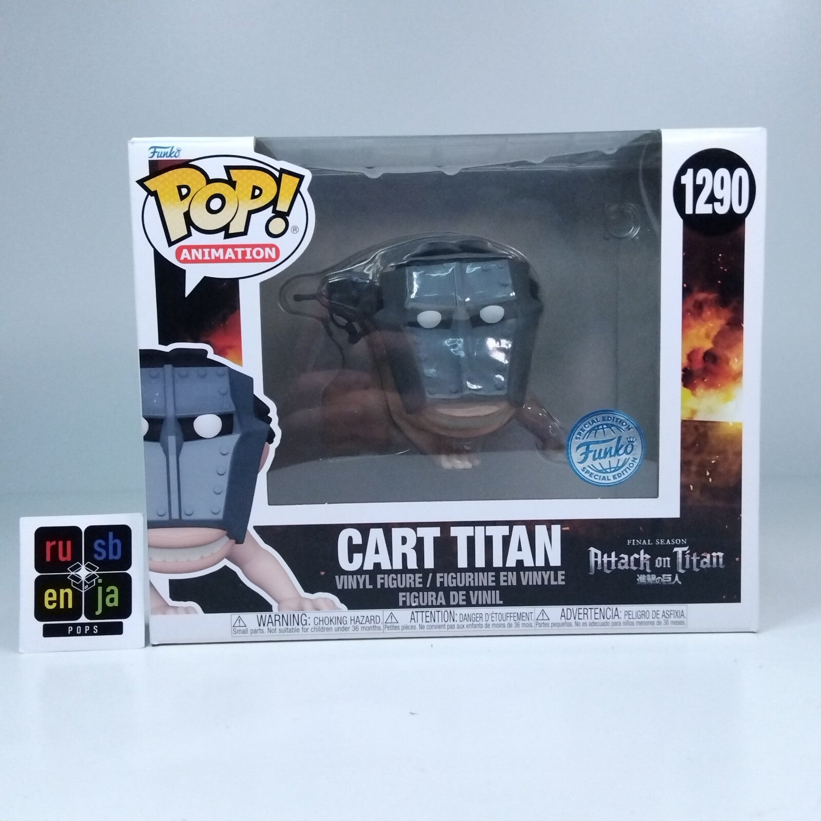 Funko Pop! Anime AoT Attack on Titan Cart Titan Special Edition #1290